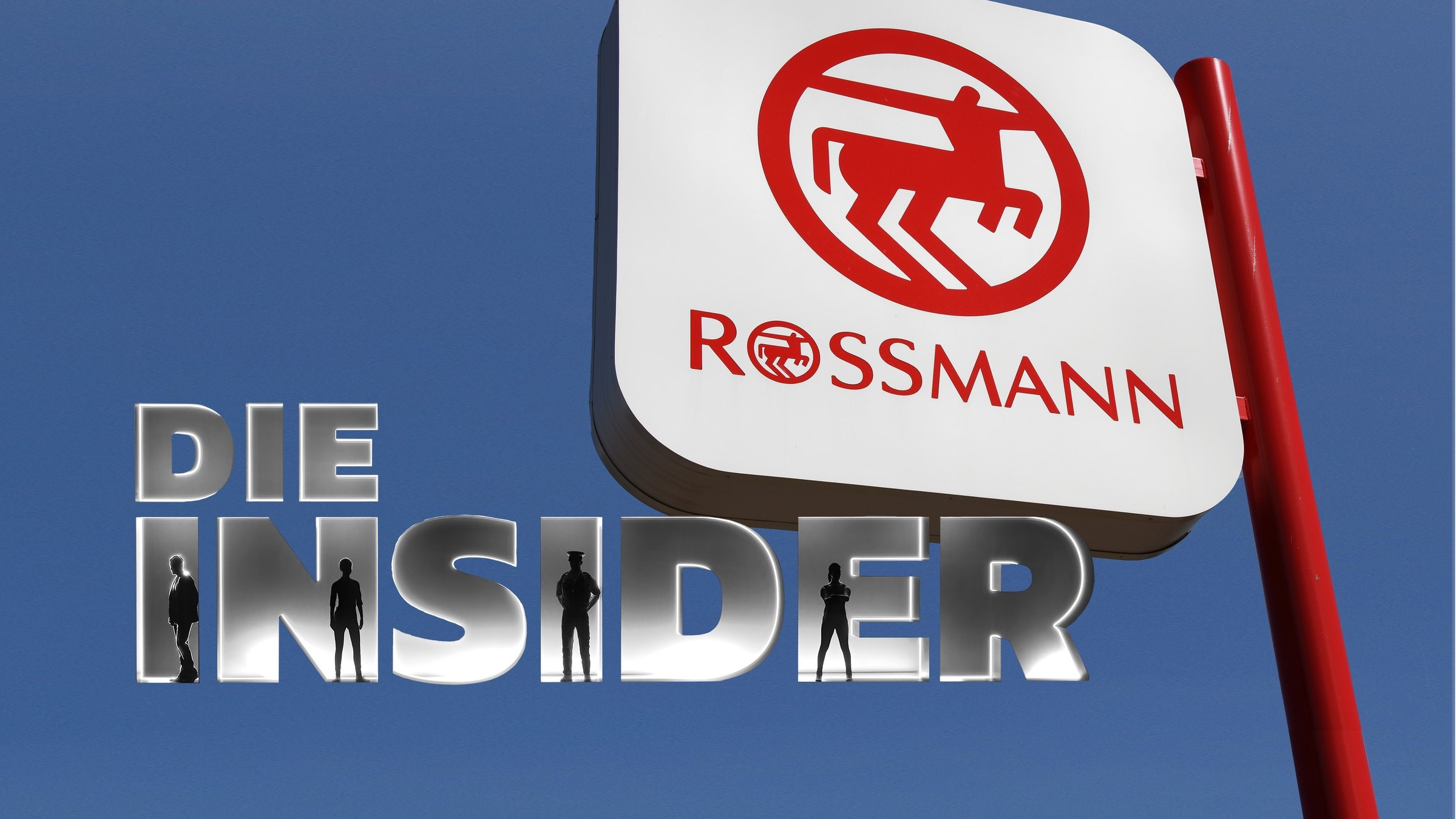 "Rossmann: Die Insider - Verkaufstricks beim Drogerie-Riesen": Logo "Die Insider" mit Verkaufsschild von Rossmann