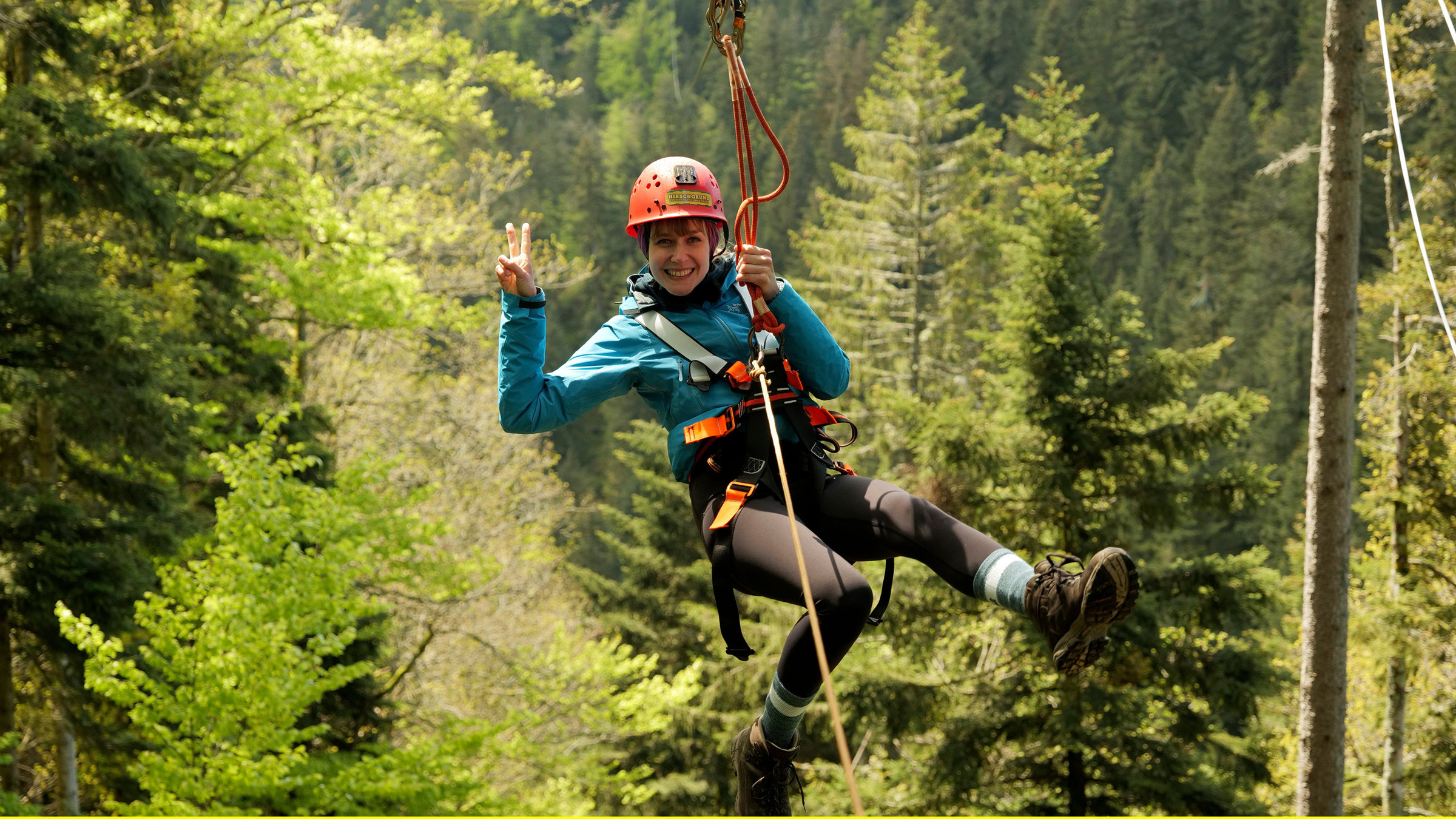 "Den Schwarzwald erleben": Bei Nina Heins sorgt die Zipline Hirschgrund für einen ordentlichen Adrenalinkick.