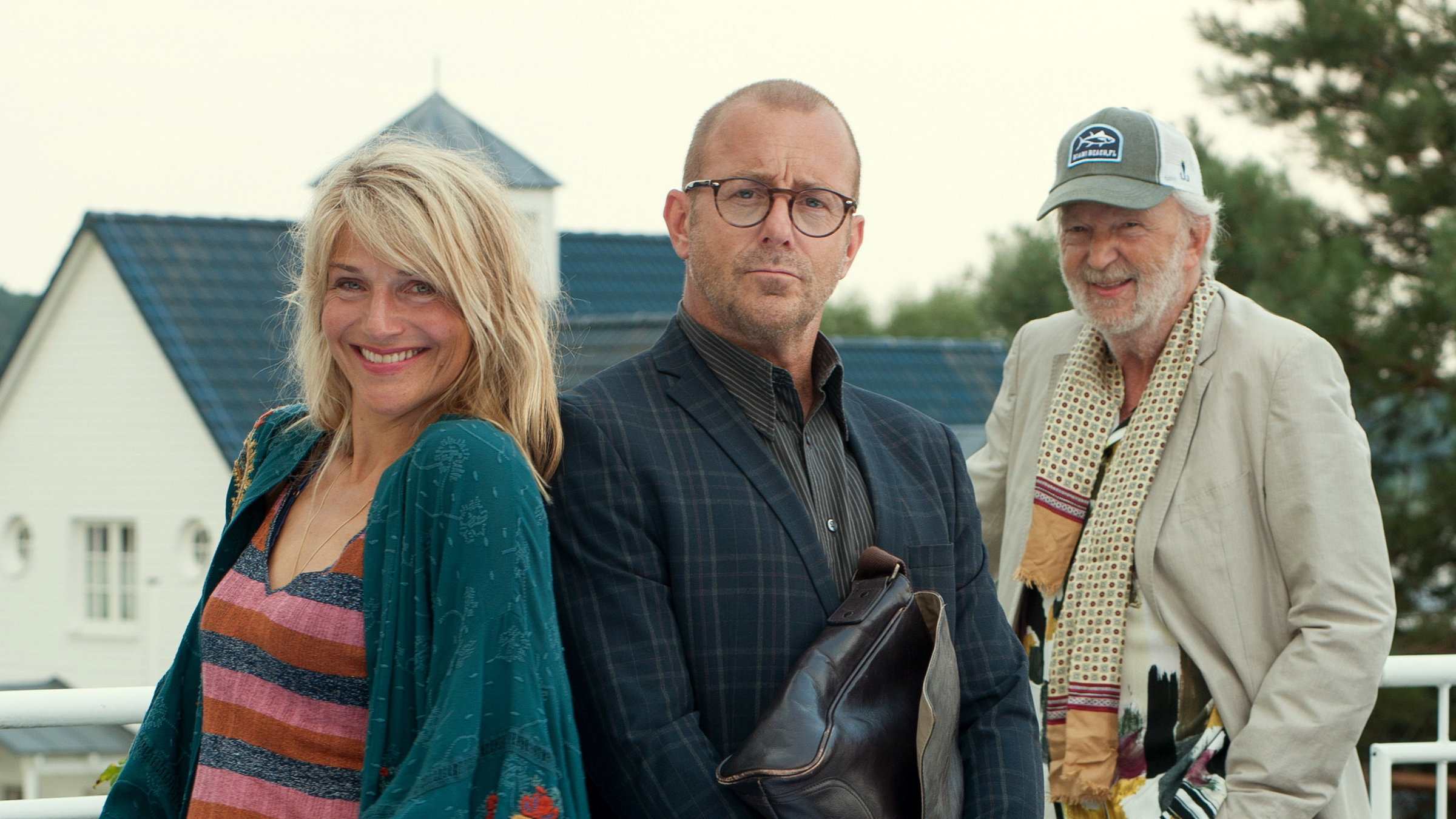 "Liebe ist unberechenbar": Judith (Tanja Wedhorn), Prof. Leonard Damovsky (Heino Ferch) und sein Vater Franz Damovsky (Michael Gwisdek, re.).