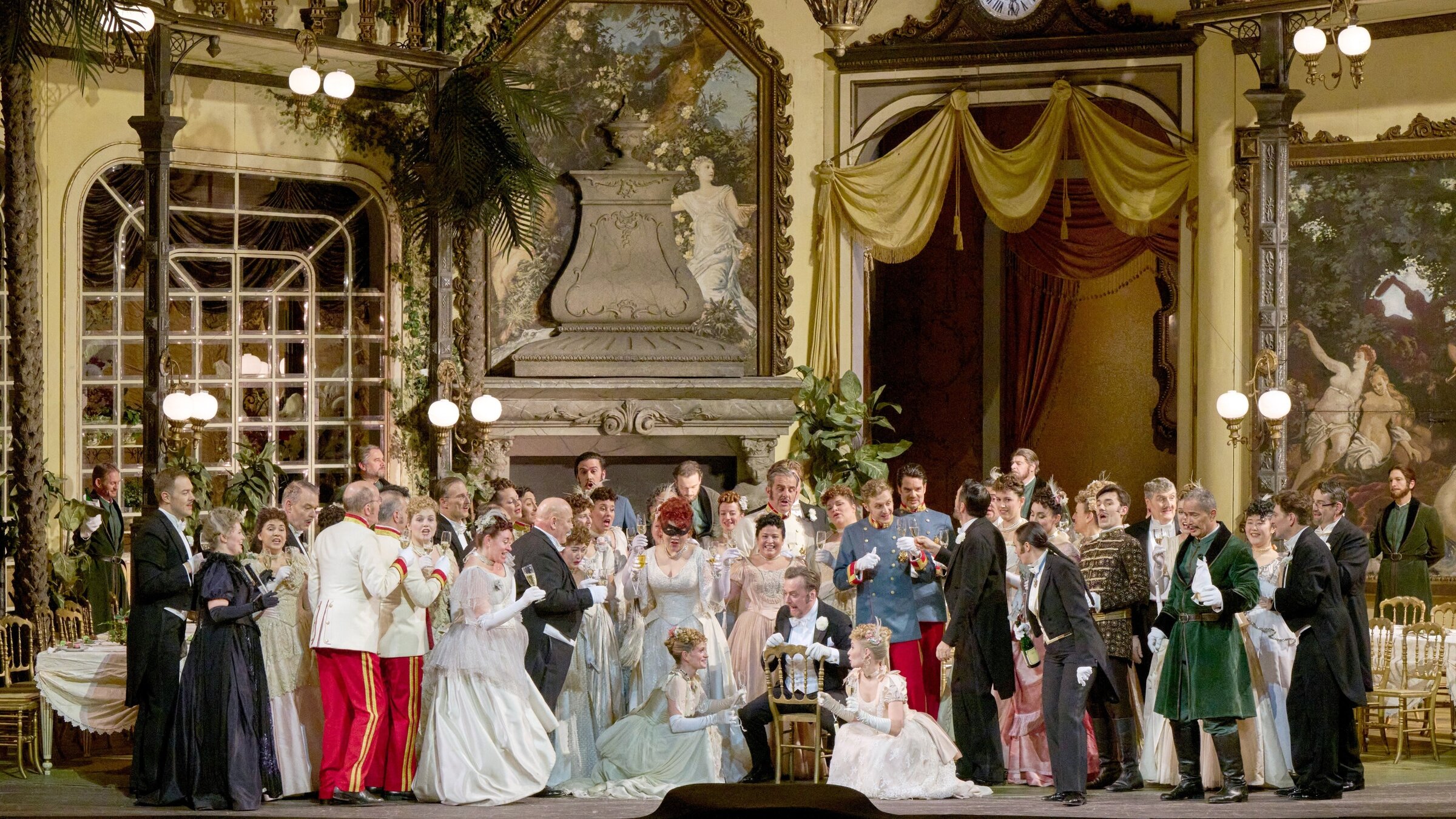 "Aus der Wiener Staatsoper: Die Fledermaus": Ensemble.