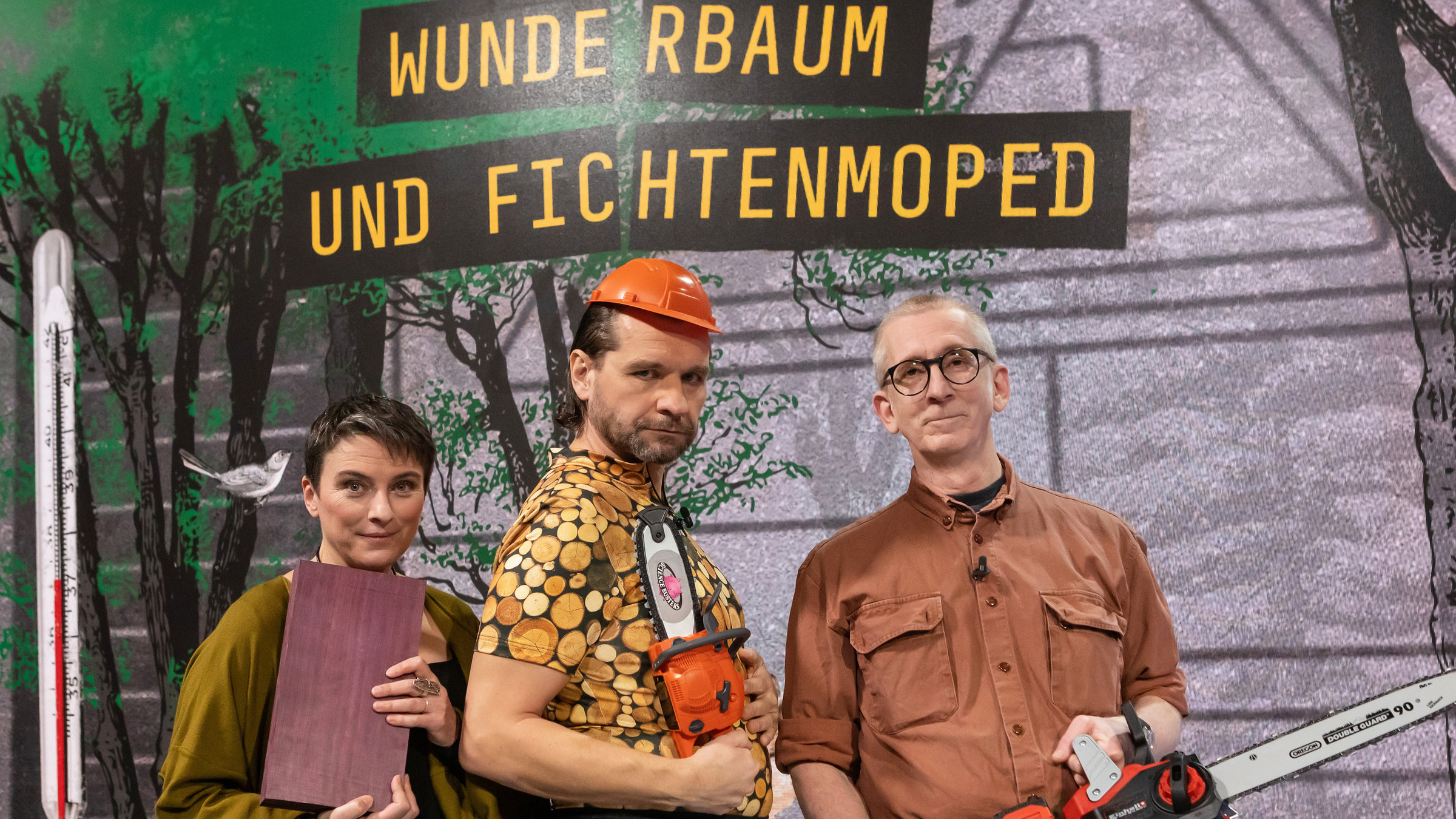 "Science Busters - Wer nichts weiß, muss alles glauben - Wunderbaum und Fichtenmoped": Dr. Elisabeth Oberzaucher (Evolutionsbiologie), Martin Puntigam, Gunkl.