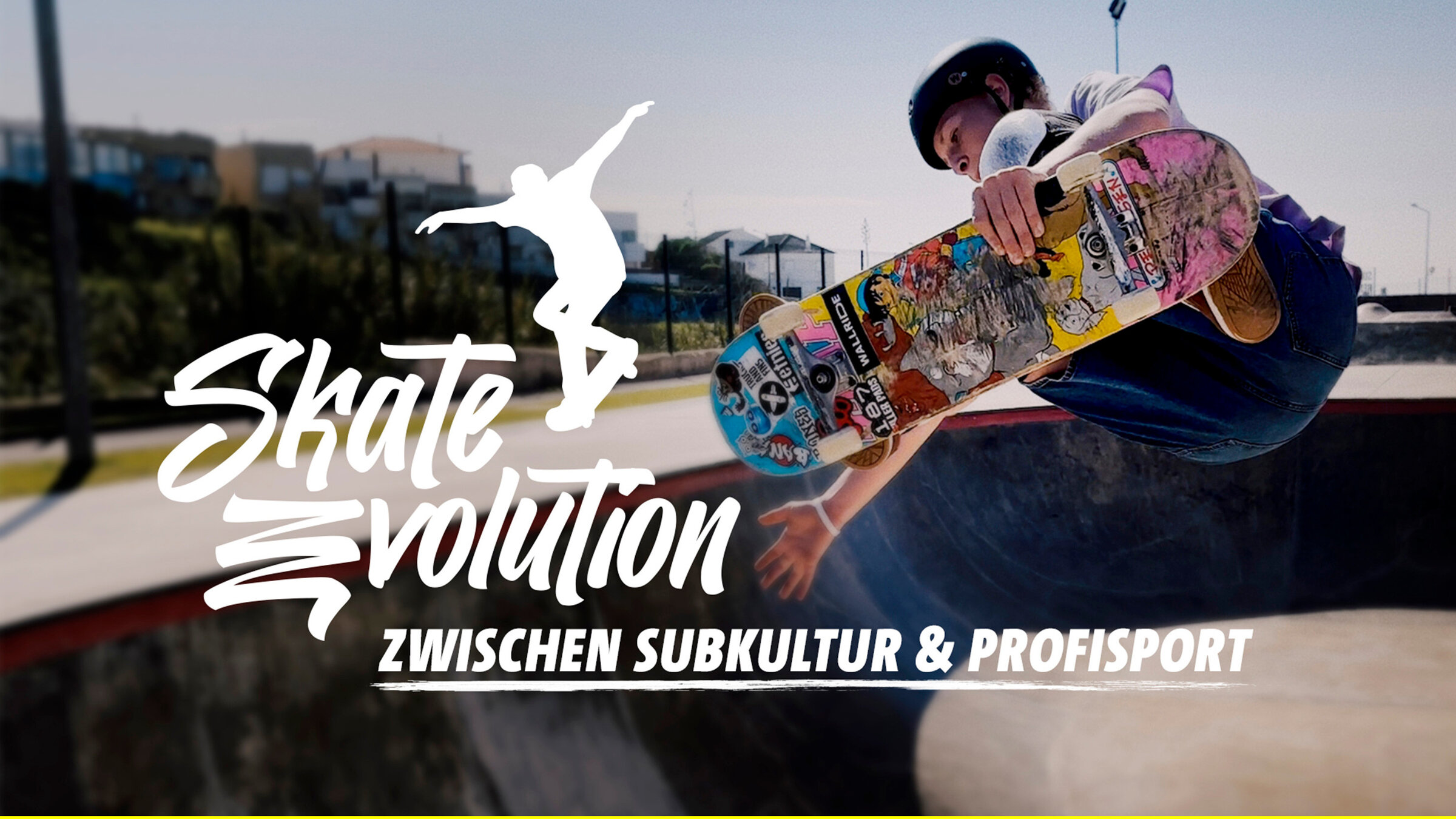 "Skate Evolution: Zwischen Subkultur und Profisport": Skate Evolution schildert die facettenreiche Entstehung des Skateboardens, erzählt von ihren eigenen ProtagonistInnen. Eine Geschichte von Aufstieg, Fall, Wieder-Aufstieg, Bedeutung, Vermächtnis und Einfluss. Die Skate-(R)Evolution passierte nicht an einem Ort und wir tauchen mit den früheren und heutigen FahrerInnen ein in ihre Lebenswelten des Skatens – ein Zeugnis, wie sich Skaten anfühlt: von seinen Wurzeln bis heute.