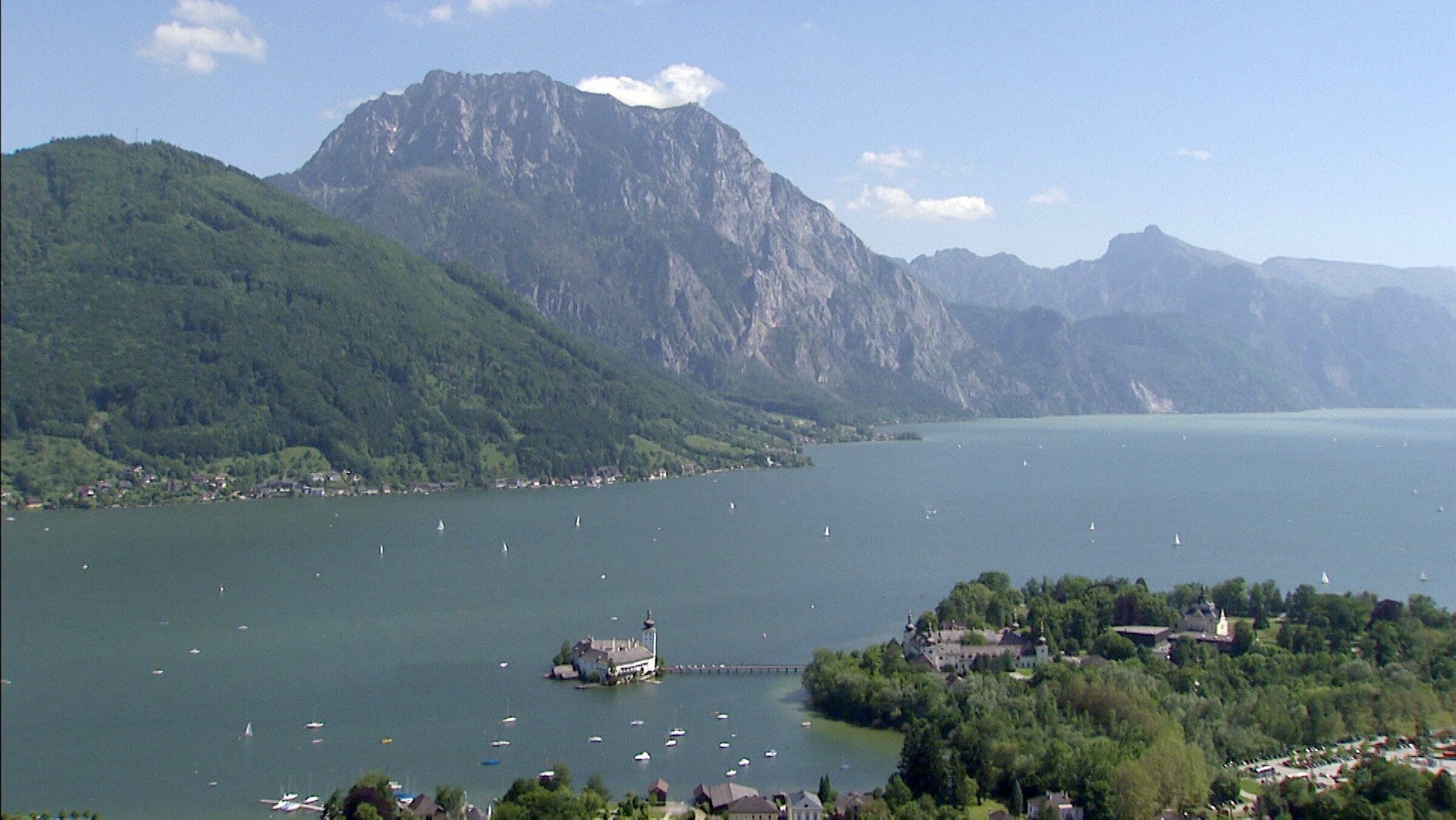 "Rund um den Traunstein im Salzkammergut": Traunsee mit Traunstein.