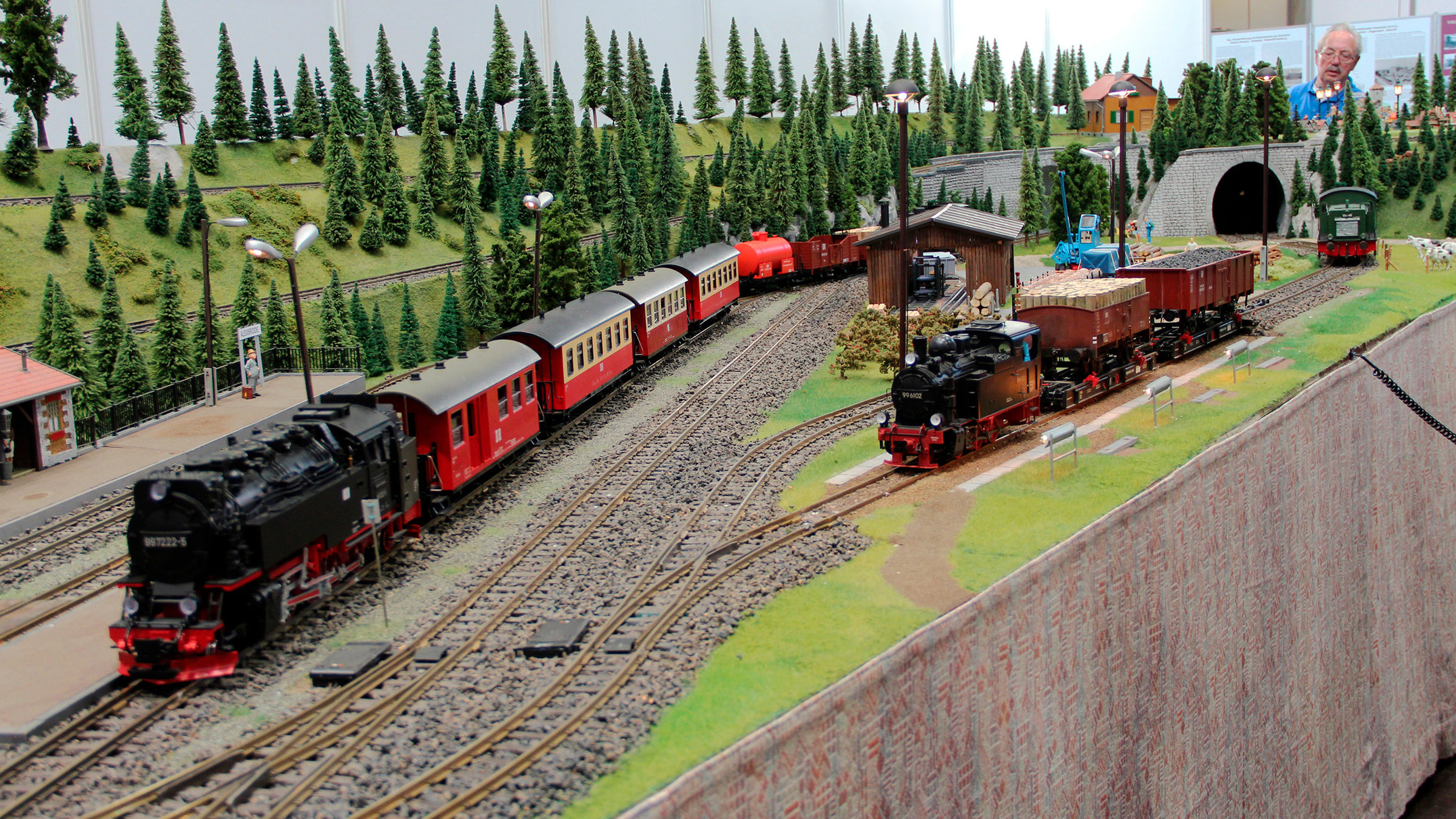 "Kleine Bahnen - große Gefühle": Messe Leipzig 2014 Anlage "Bahnhof Alexisrode vom Freundeskreis Selketalbahn".