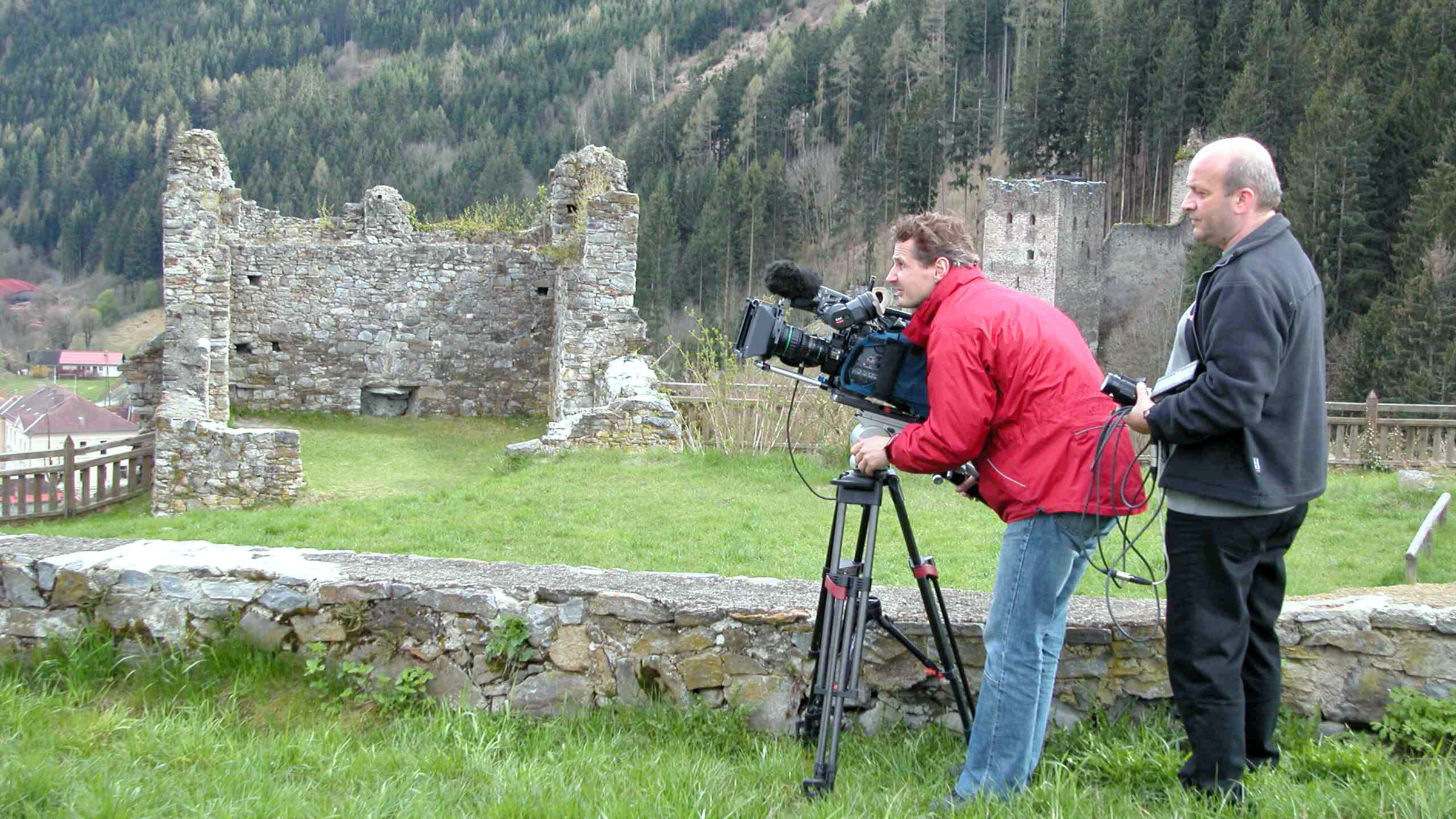 "Salzburg - Das Reich des halben Papstes" - Dreharbeiten auf der alten Festung Petersberg bei Friesach.