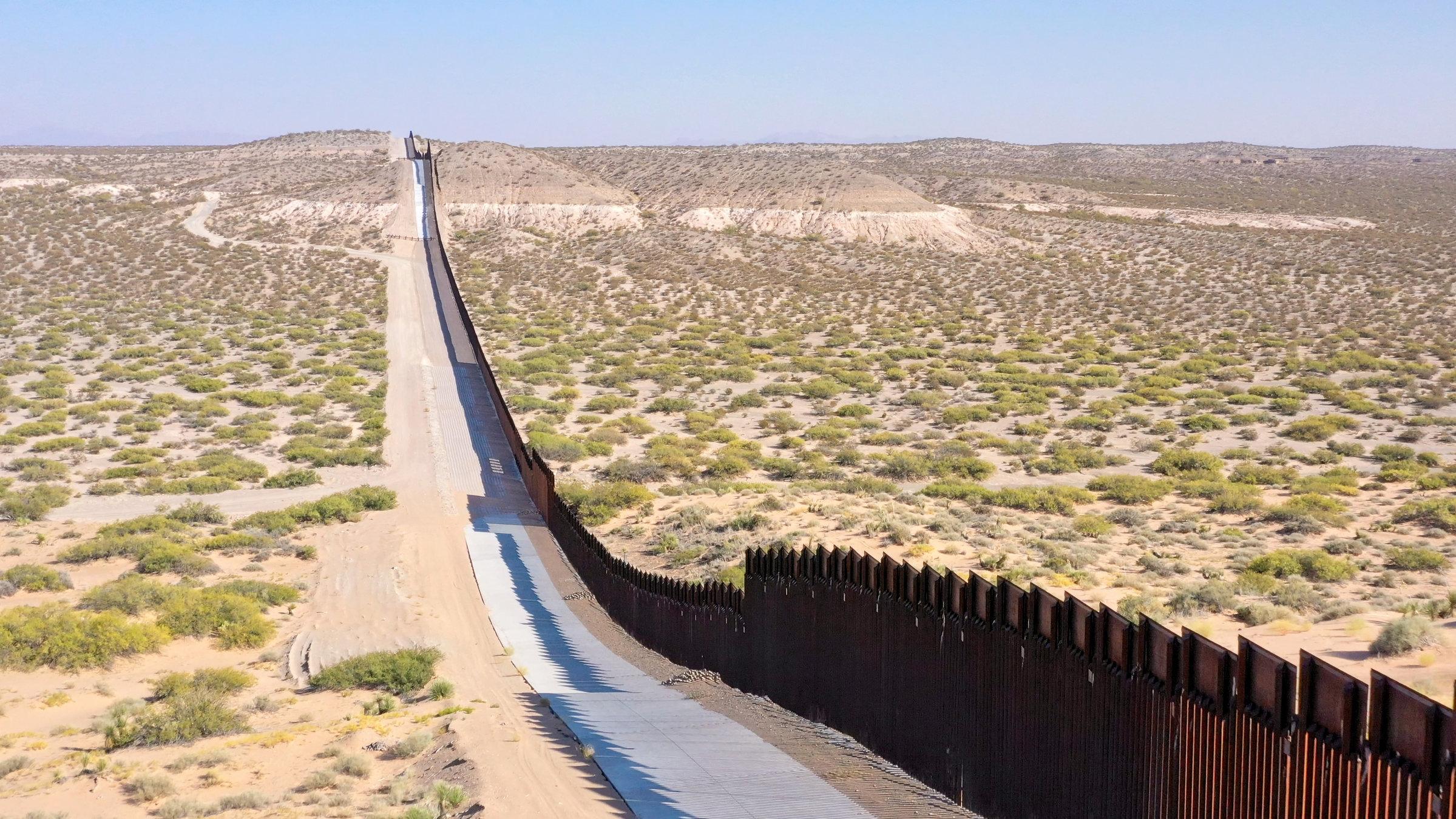 "American Wall": Luftaufnahme New Mexico.