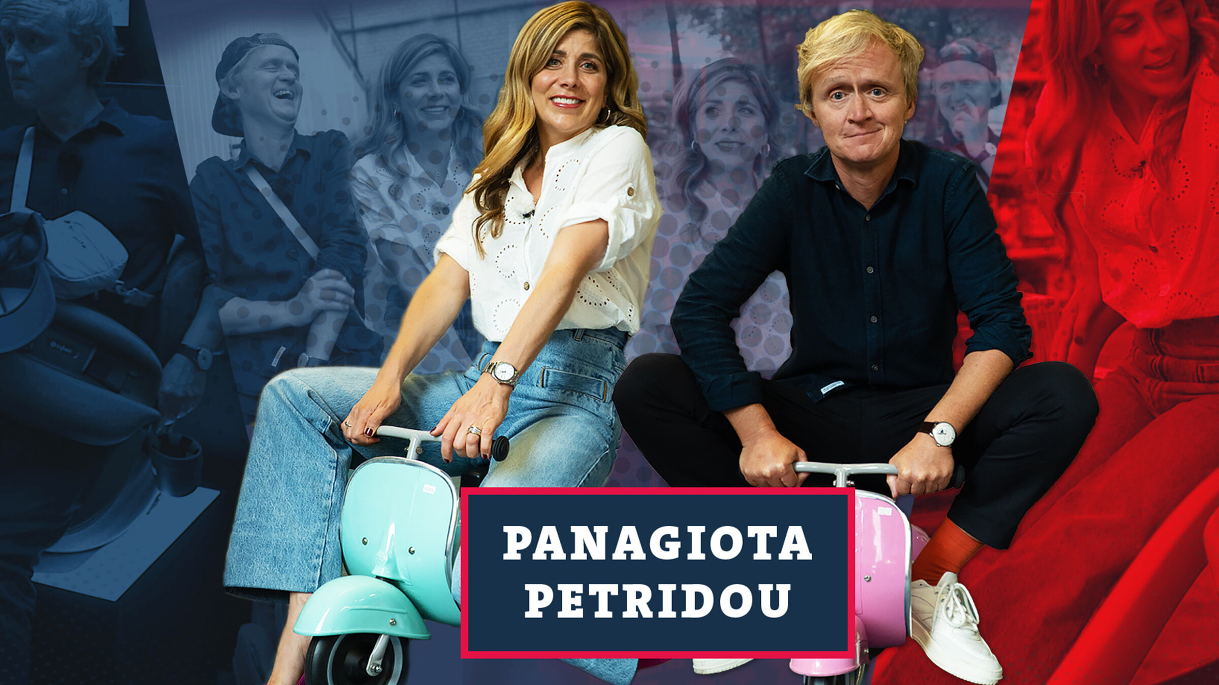 "Kurzstrecke mit Pierre M. Krause - Panagiota liebt ihr Kind kaputt": Moderatorin Panagiota Petridou nimmt uns mit zu ihrer Stammkneipe aus Kindertagen. Heute ist sie Mutter und hätte gern einen von den neuen Kindersitzen. Pierre hat auch gern einen sitzen und dient ihr deswegen in dieser Kurzstrecke als ideales Testobjekt.