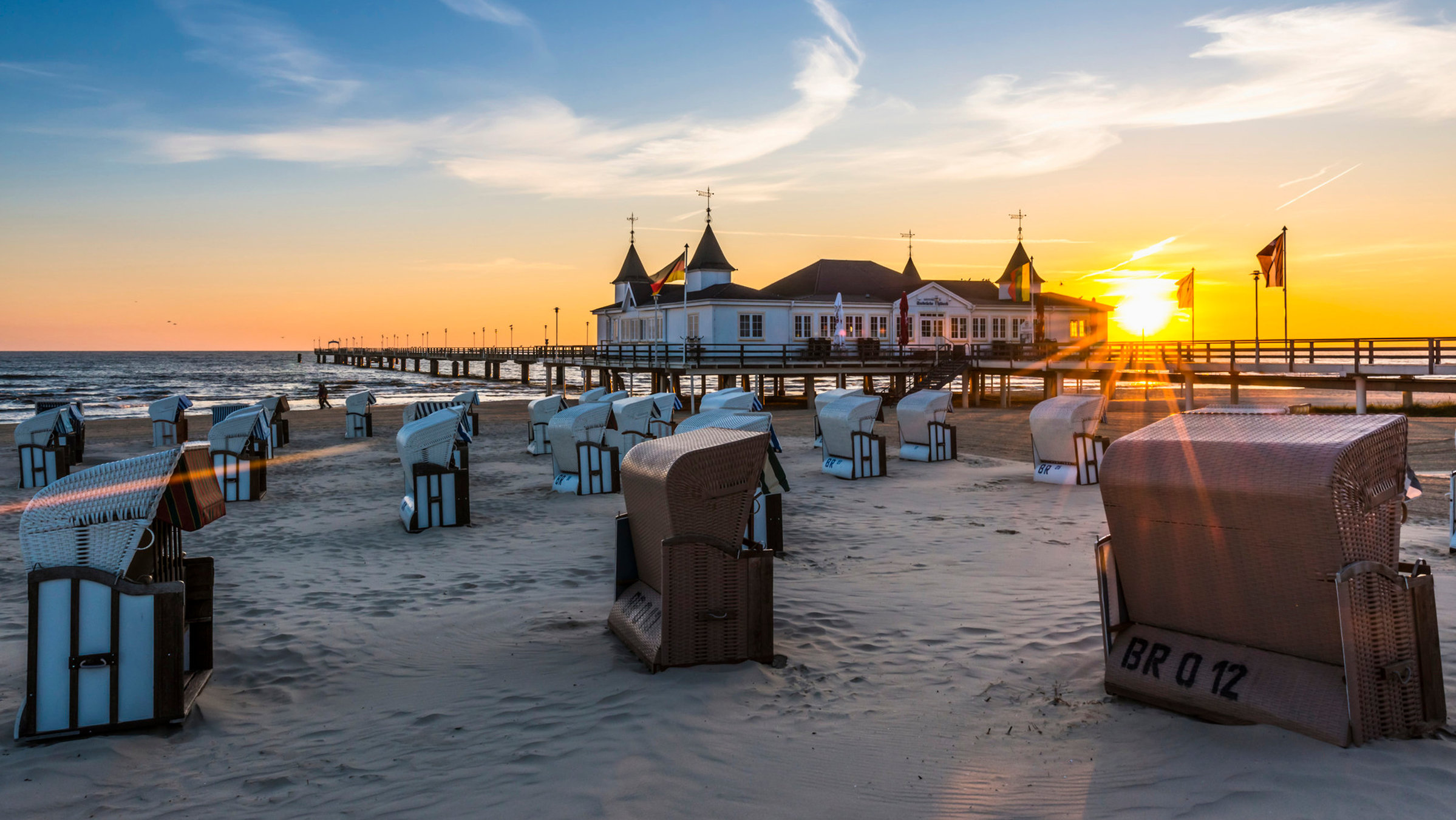"Sonneninsel Usedom": Blick auf die Seebrücke Ahlbeck.
