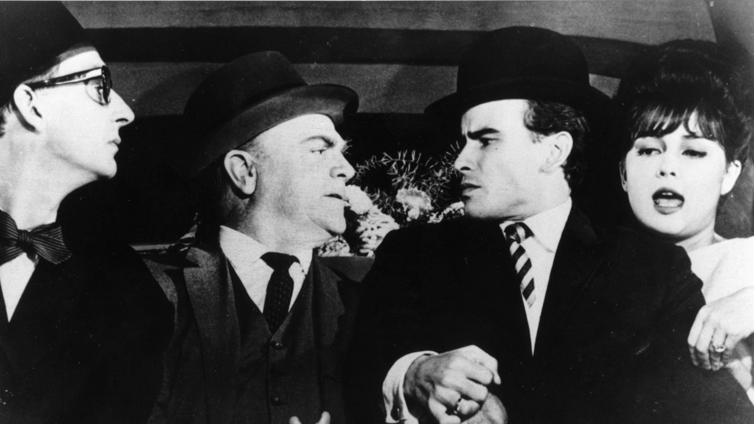 "Eins, zwei, drei" - Hanns Lothar als Schlemmer, James Cagney als C.R. MacNamara, Horst Buchholz als Otto Ludwig Pfiffl, Pamela Tiffin als Scarlett Hazeltime