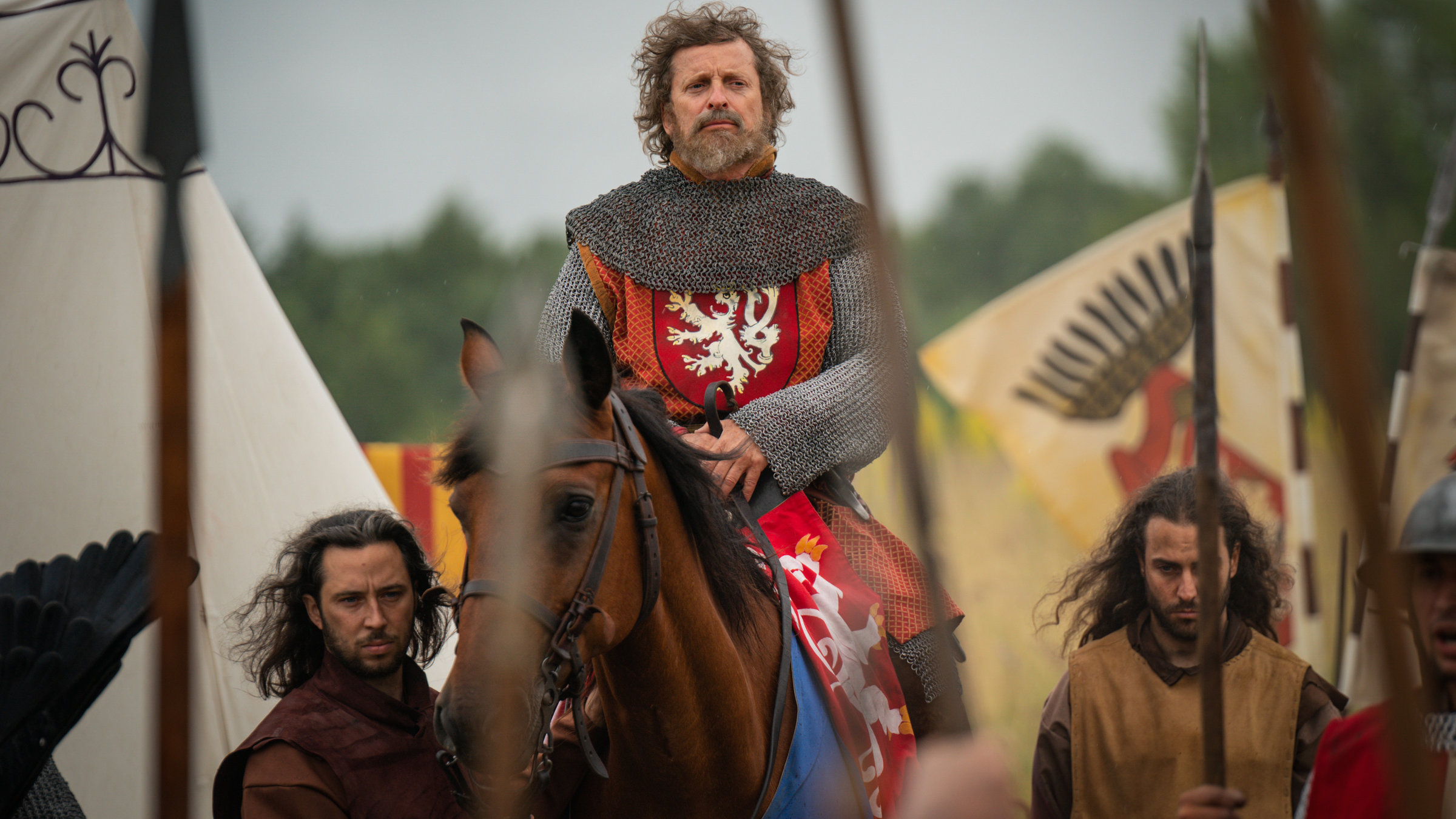 "Der Aufstieg der Habsburger - Schlacht am Marchfeld": David Prachař (Ottokar II.) zu Pferd.