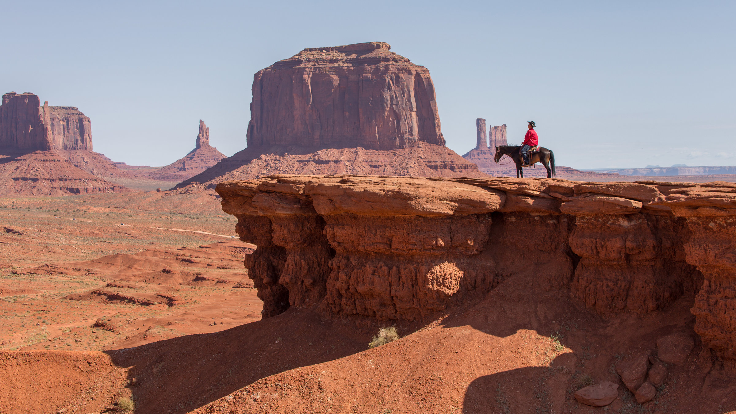 "Wilder Westen (3/3) - Wüsten": Ross und Reiter mitten in der Wüste.