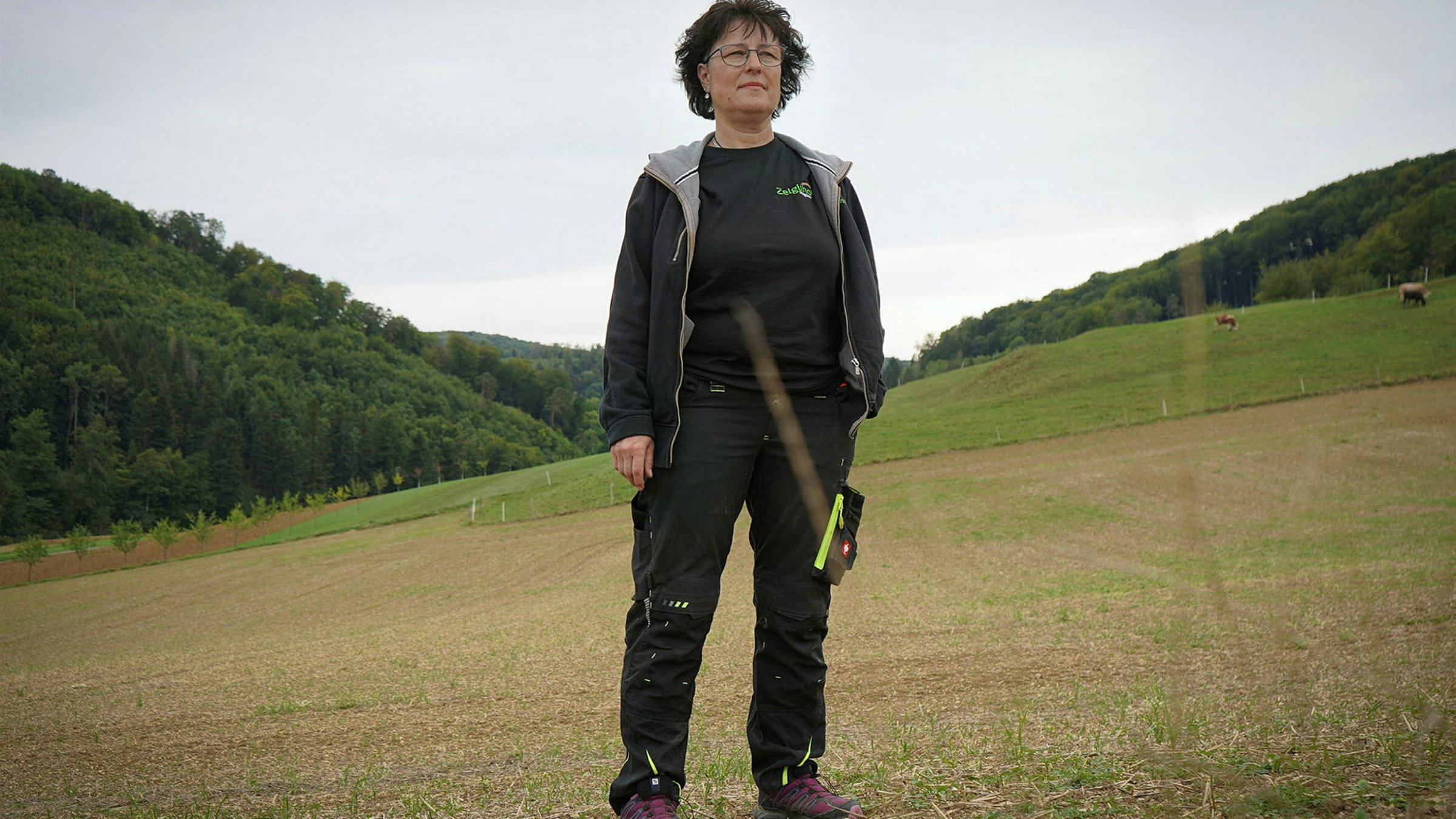 "Bäuerin: Ihre Arbeit, sein Land": Andrea Joss auf dem Feld.
