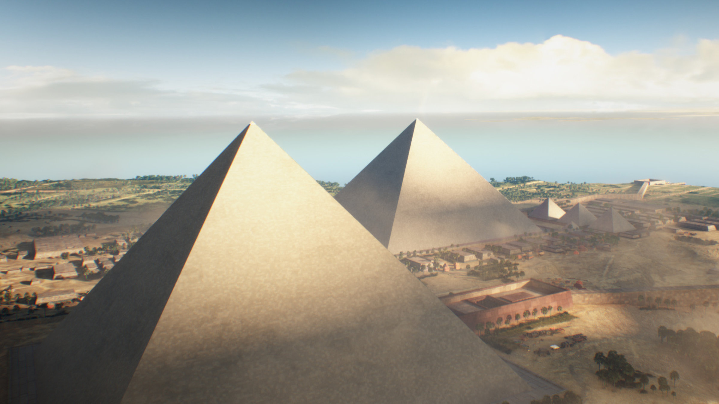 "Terra X: Eine kurze Geschichte über... Das alte Ägypten": Computeranimation der Cheops-Pyramide.