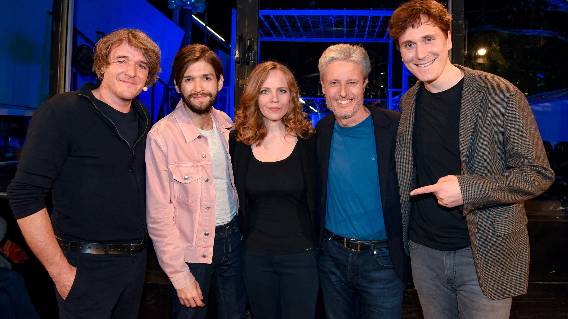 "Pratersterne (8/8)": Christof Spörk, Michael Buchinger, Sarah Bosetti, Florian Scheuba, Hosea Ratschiller.