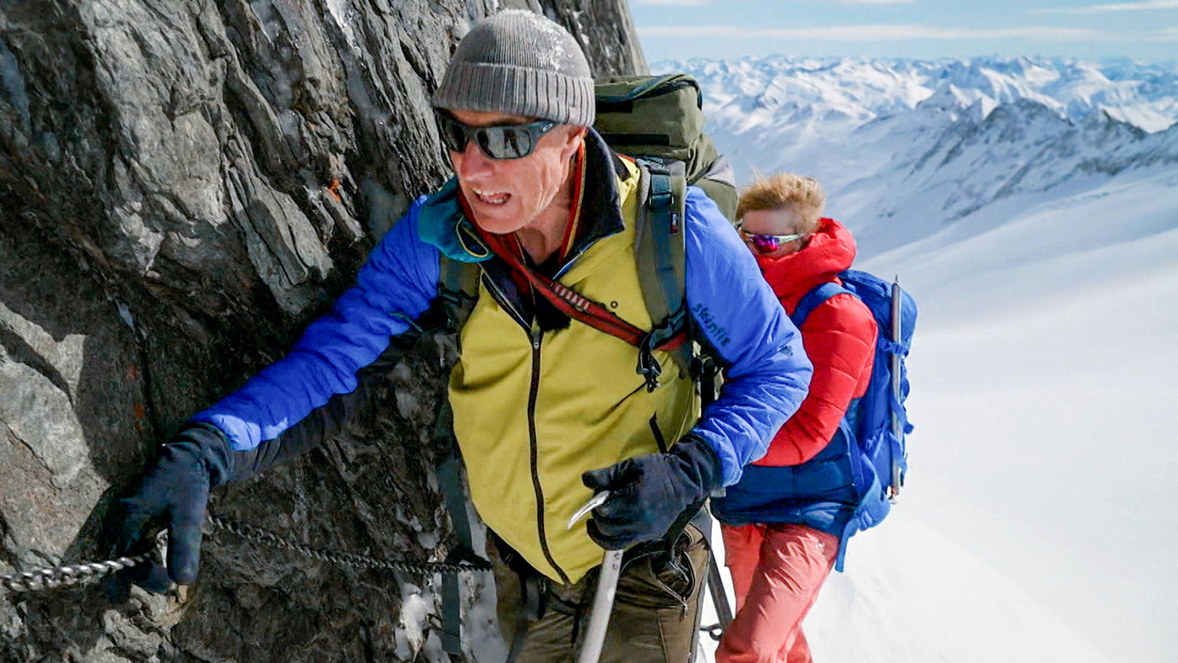 "Winterhüttengeschichten (2/5) - Ohne Gas eingeschneit auf 3250 m ü. M.": Corsin Flepp und Ehefrau Brigitte Parson.