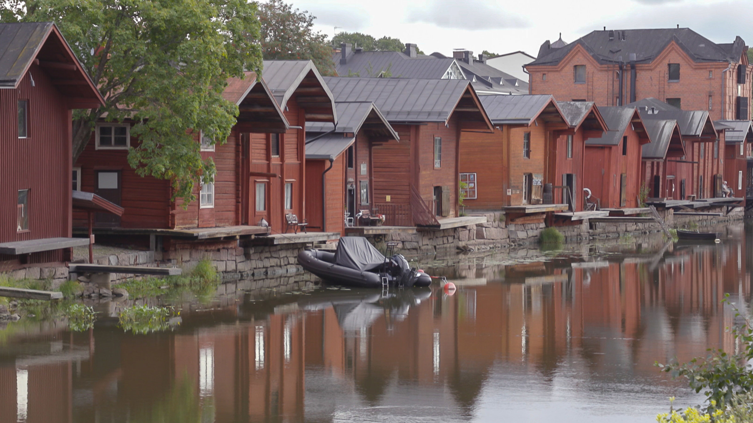 "Kreuzfahrt in die Ostsee - Finnland": Historische Lagerhäuser in der Hafenstadt Porvoo