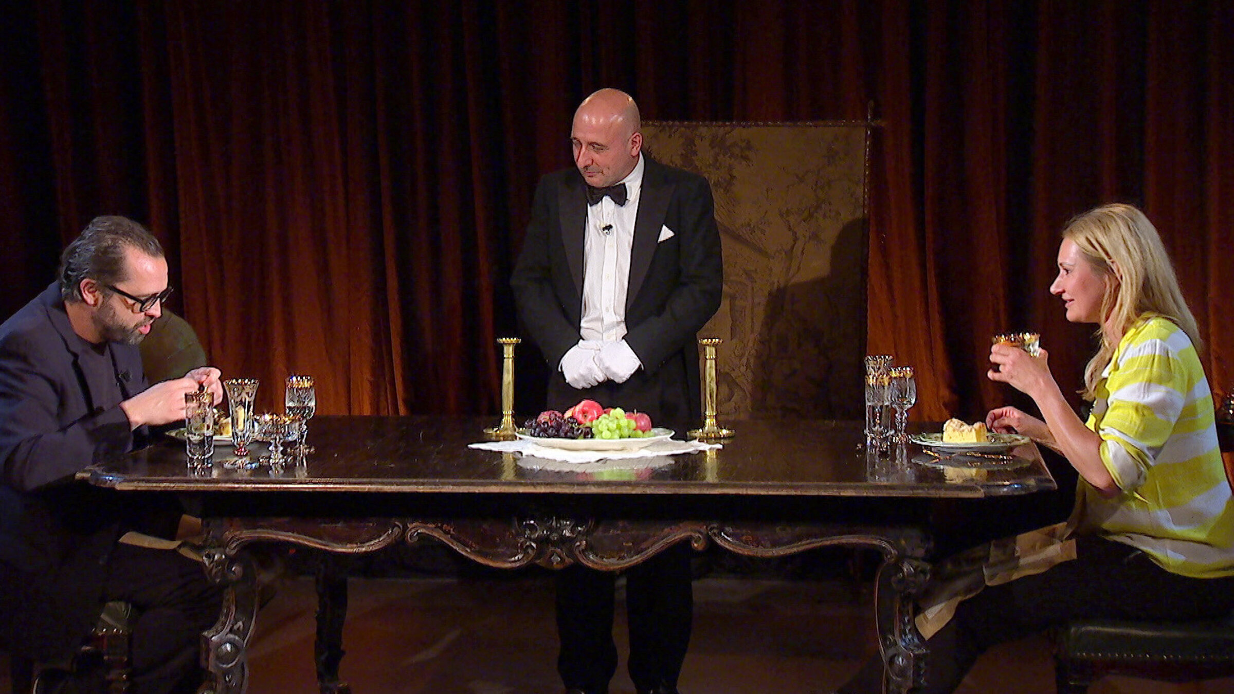 "Dinner für Zwei - Angelika Niedetzky & Gerald Fleischhacker": Gerald Fleischhacker, Christoph Fälbl, Angelika Niedetzky.