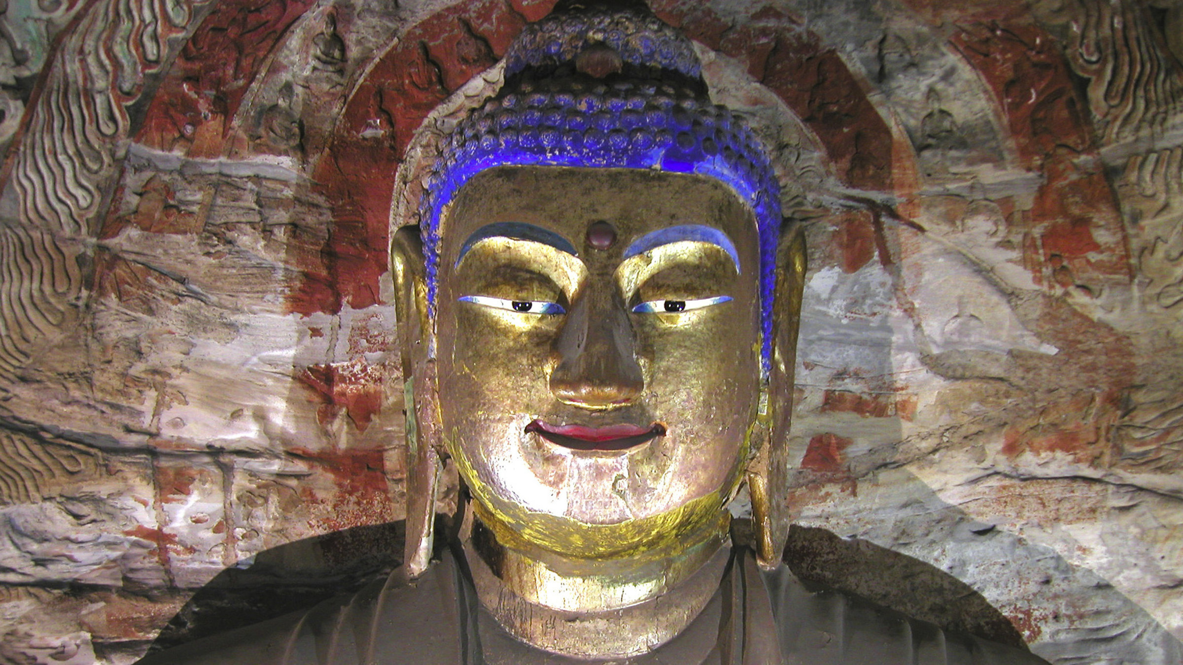 "Schätze der Welt - Erbe der Menschheit: Yungang-Grotten, China" - 17 Meter hoch ist die Statue des sitzenden meditierenden Buddhas in der Höhle 5. Sie wurde Ende des 5. Jahrhunderts von einem Kaiser der Wei-Dynastie gestiftet.