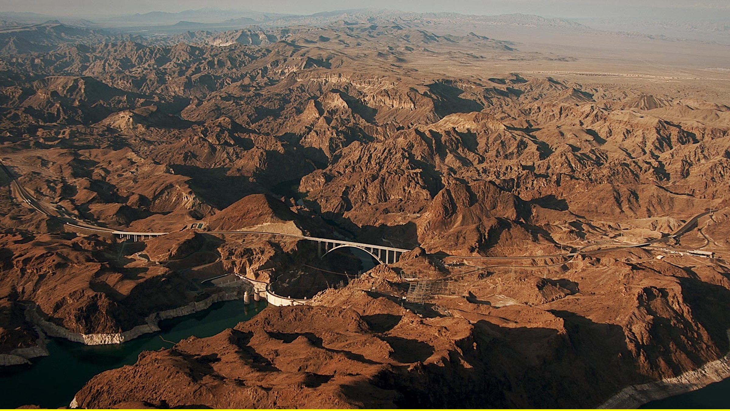 "Amerikas Flüsse - Der Colorado River  - Der gedrosselte Riese": Hoover Dam. Von hier wird Wasser bis ganz nach Kalifornien transportiert.