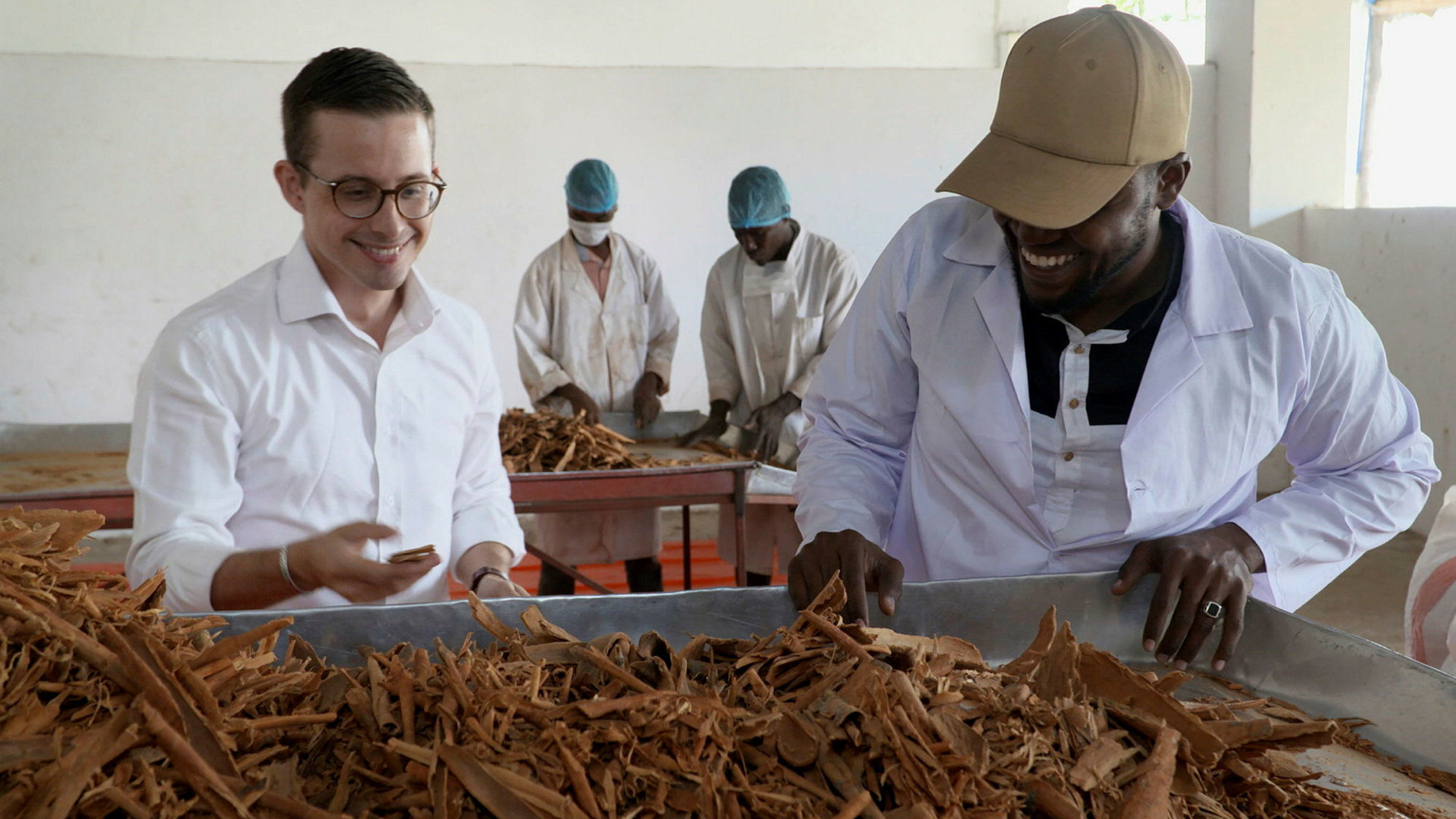 "Vom Juristen zum Gewürzhändler -  Ein Schweizer erliegt dem Zauber Sansibars": Raphael Flury bei der Kontrolle der Zimternte.