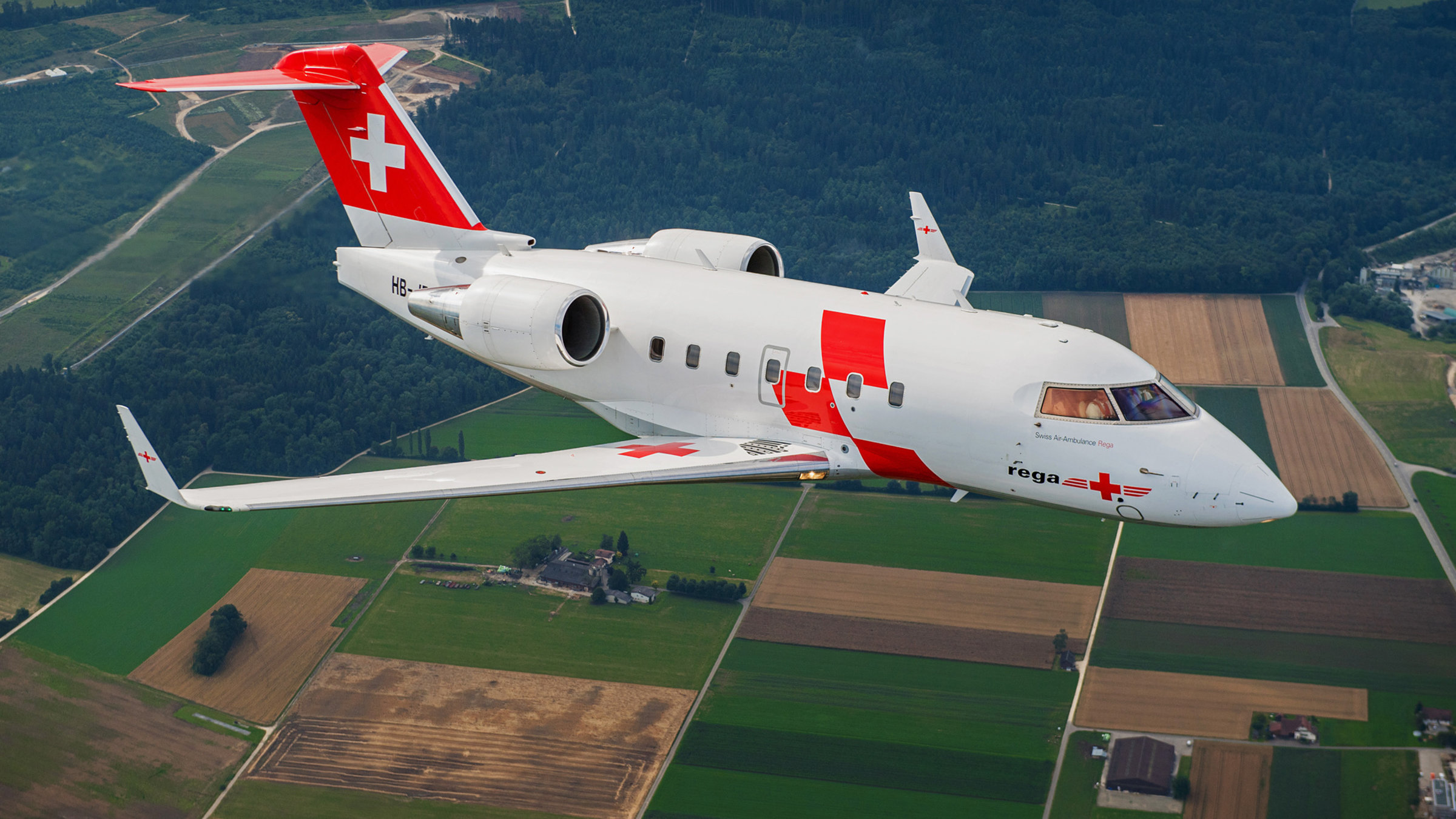 "Die Schweizer Rettungsflugwacht - Rega 1414": Rega Ambulanzjet Challenger CL-604