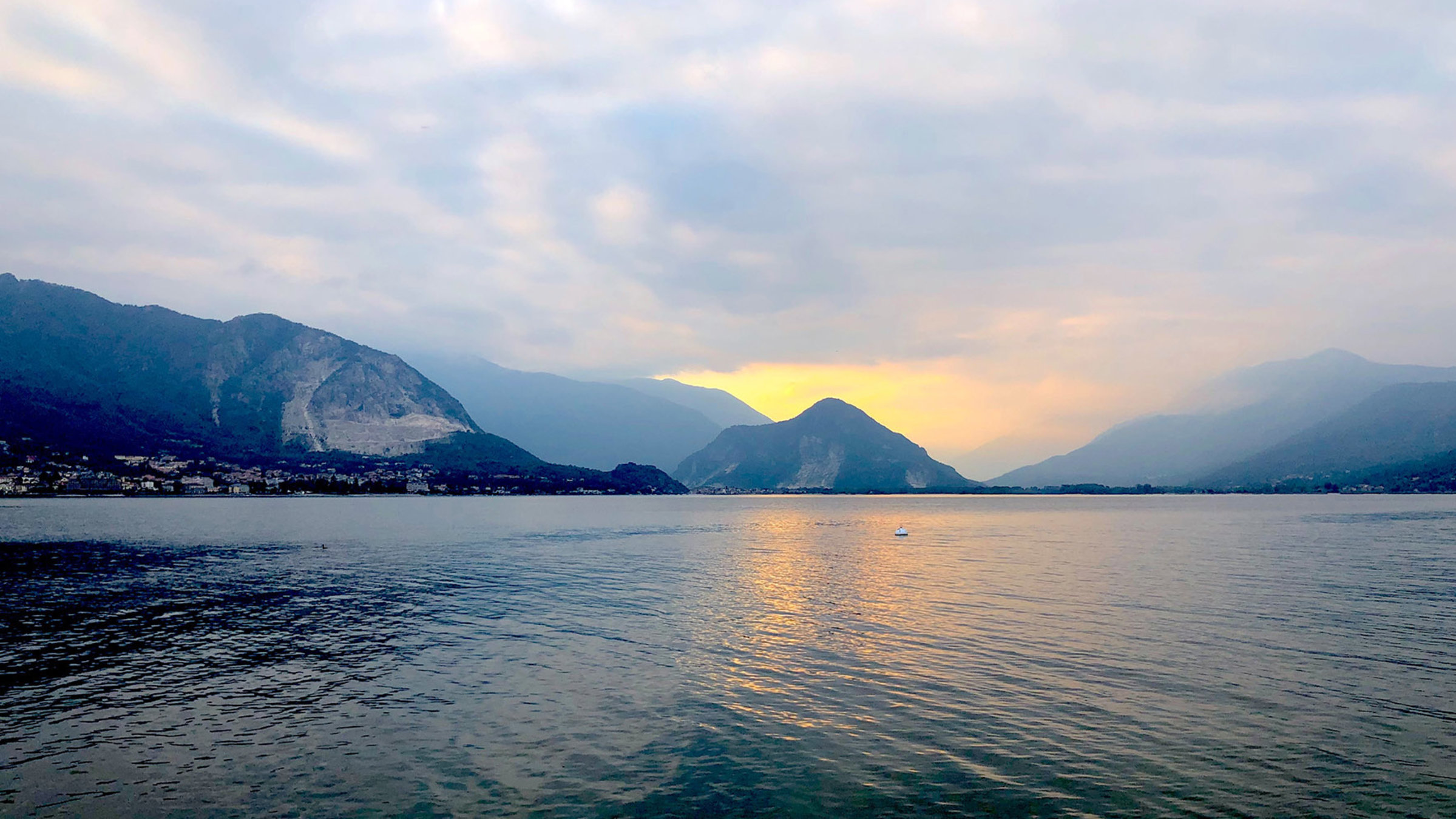 "Jenseits der Alpen - Am Lago Maggiore": Abendstimmung am Lago Maggiore