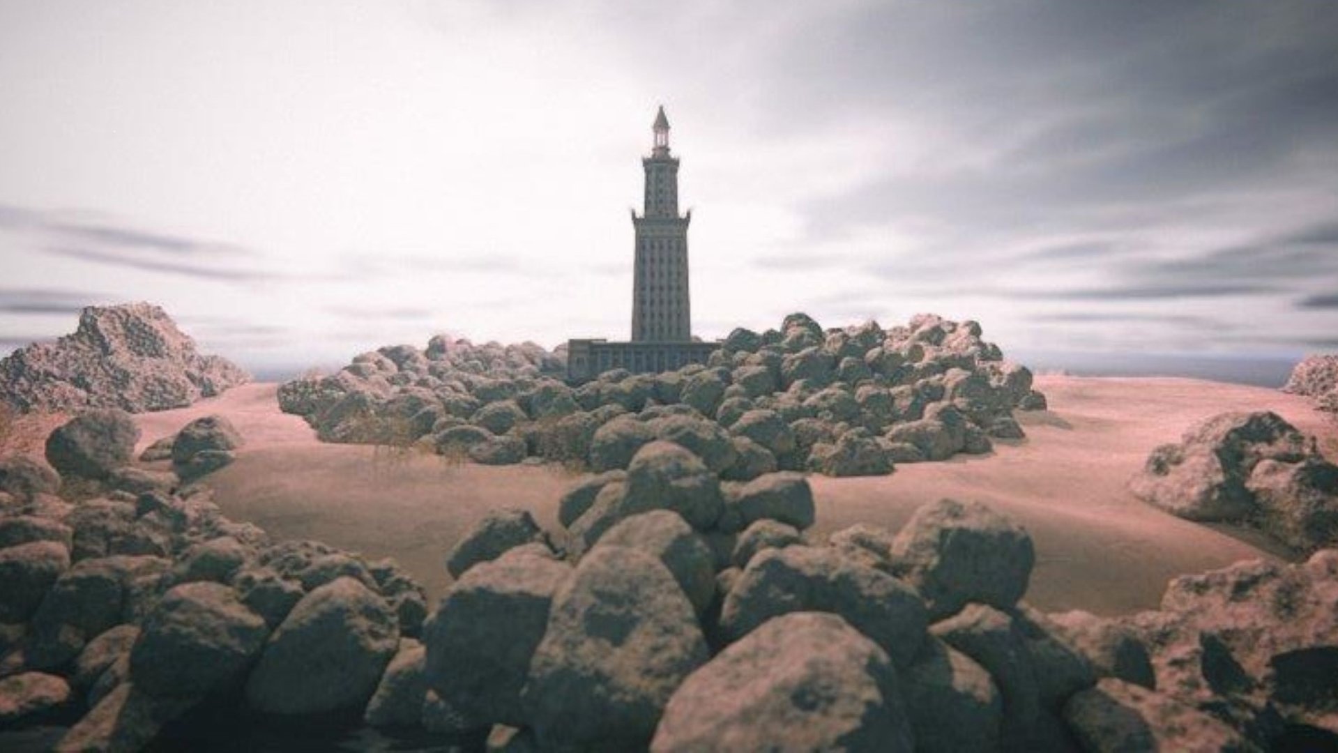 "ZDF-History: Die sieben Weltwunder - Mythos und Wahrheit": Modell des Leuchtturms von Alexandria.