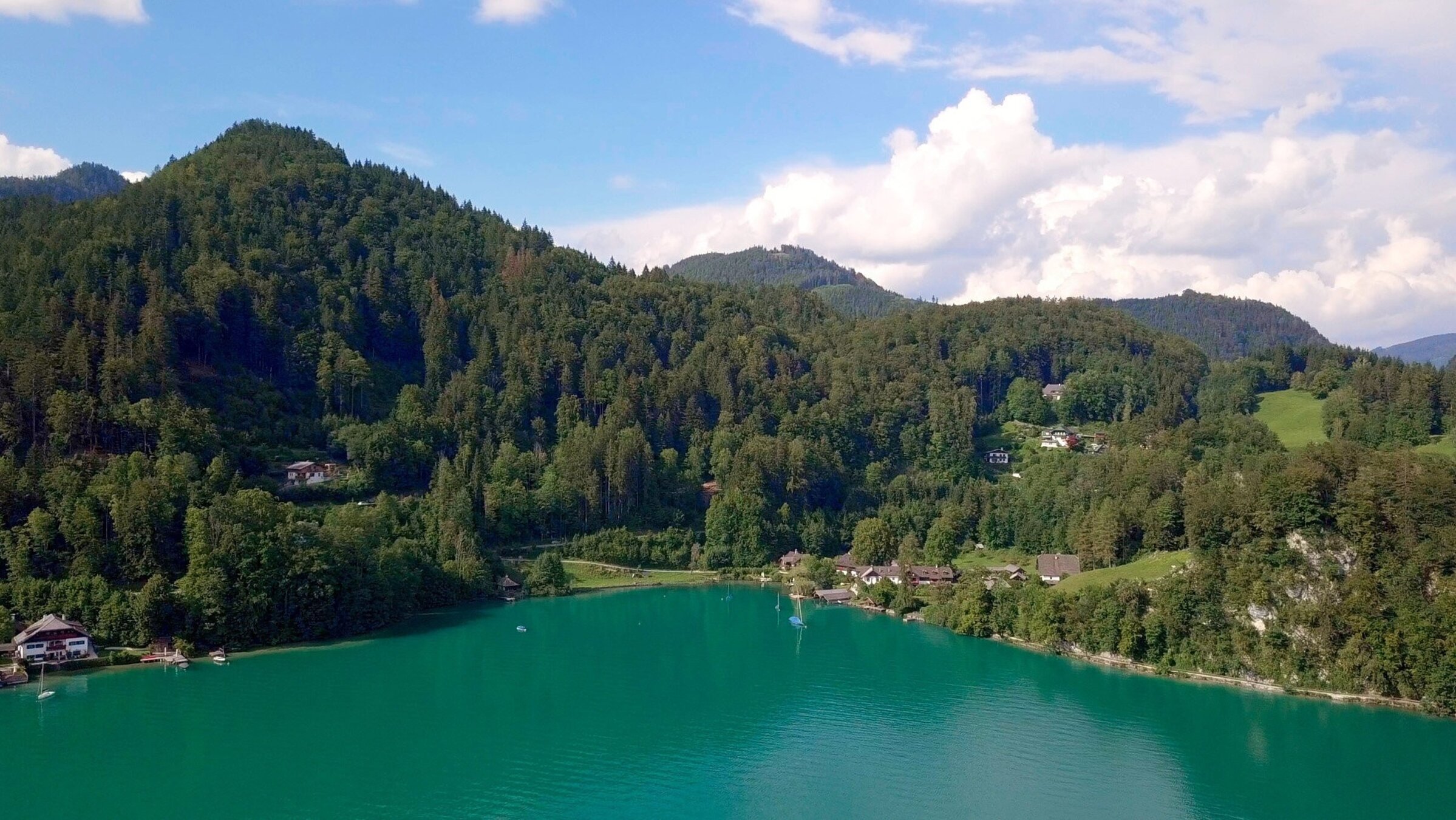 "Am Wolfgangsee": Wolfgangsee bei Tag.