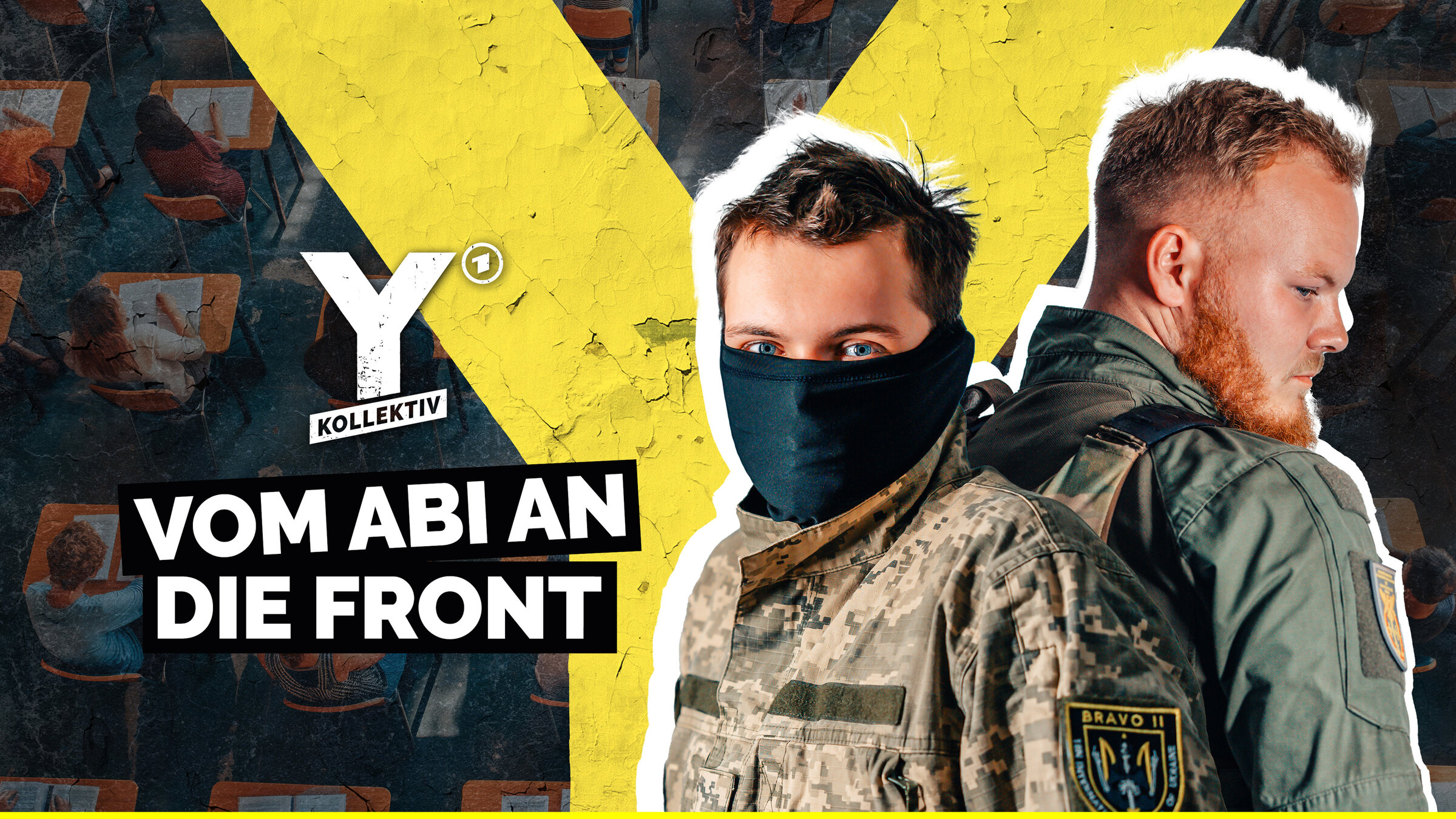 "Y-Kollektiv: Vom Abi an die Front": Keyvisual: "Y-Kollektiv: Vom Abi an die Front".