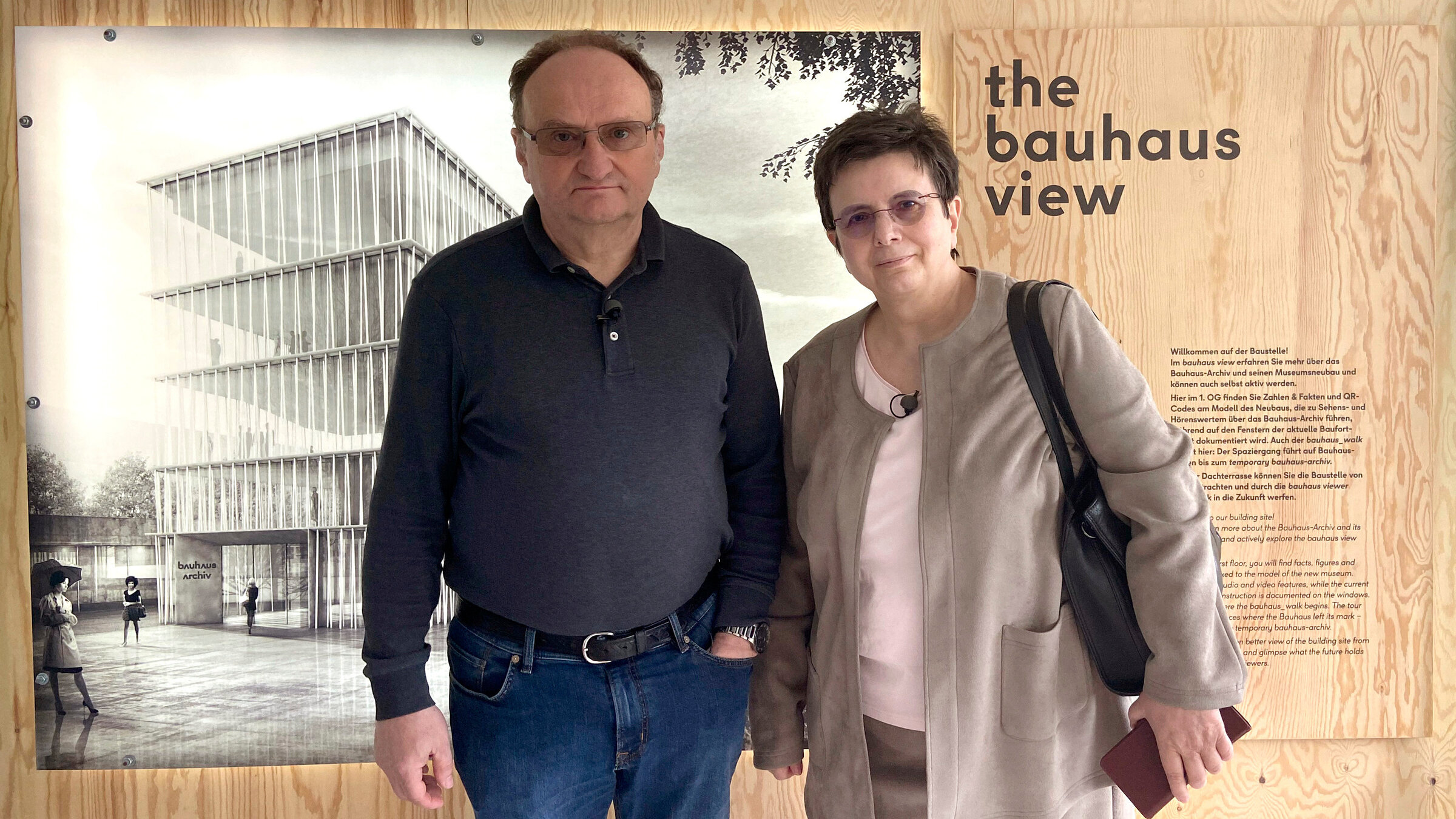 "Die Palastretter von Probstzella": Antje und Dieter Nagel am Bauhaus Archiv in Berlin.