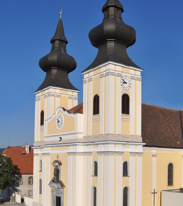 "Katholischer Gottesdienst - Pilger der Hoffnung": Außenansicht der Basilika Maria Taferl in Niederösterreich