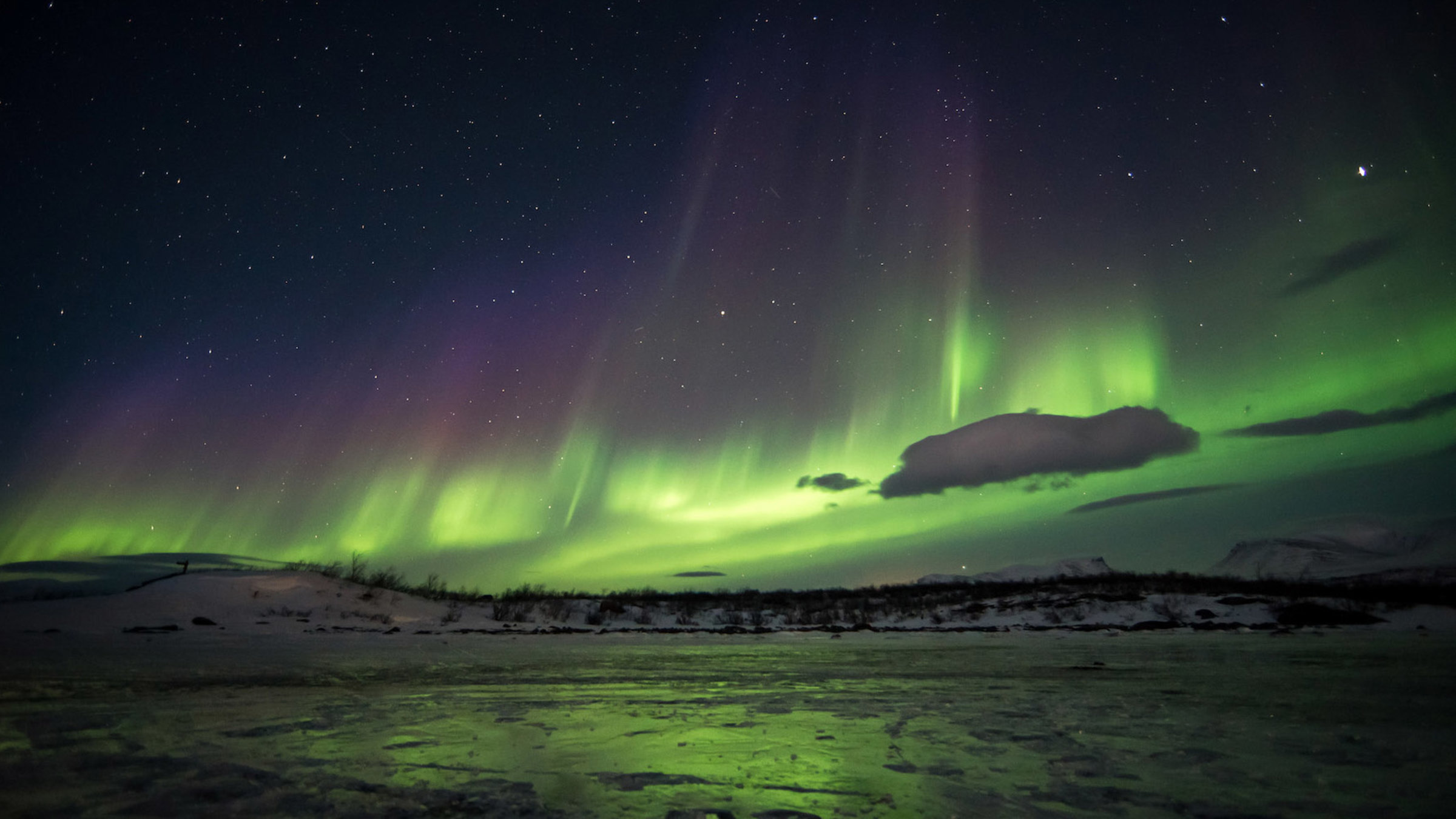 "Expedition Sternenhimmel: Zur dunkelsten Nacht Skandinaviens" - Nordlicht am Polarkreis.