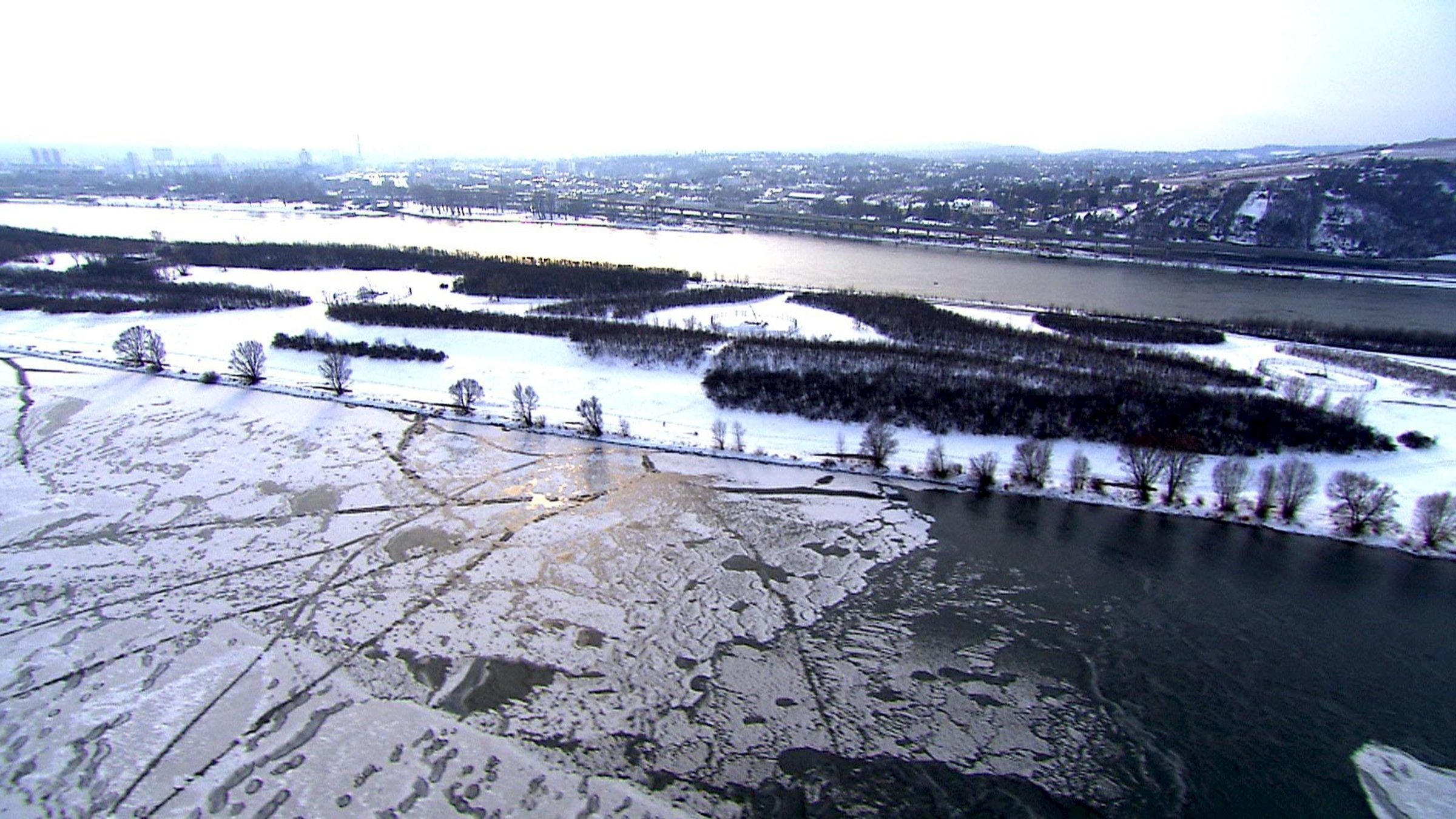 "Wiener Wälder - Grüne Juwele" - Die Donauinsel im Winter.