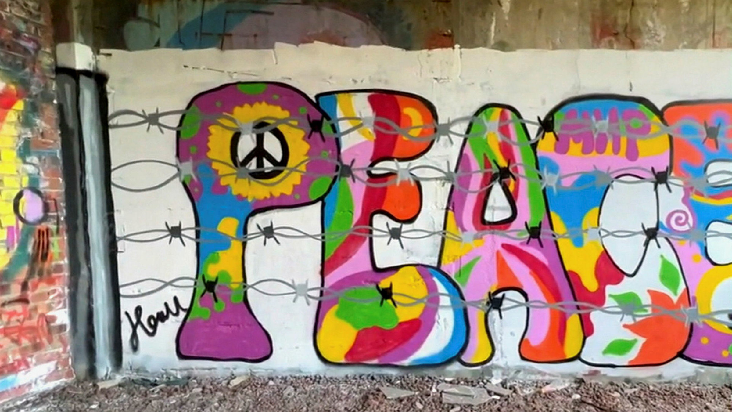 "Kunstproteste in Russland": Graffiti.