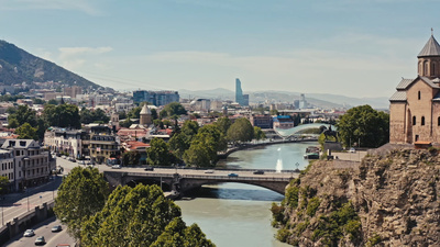 Im Flug über Georgien