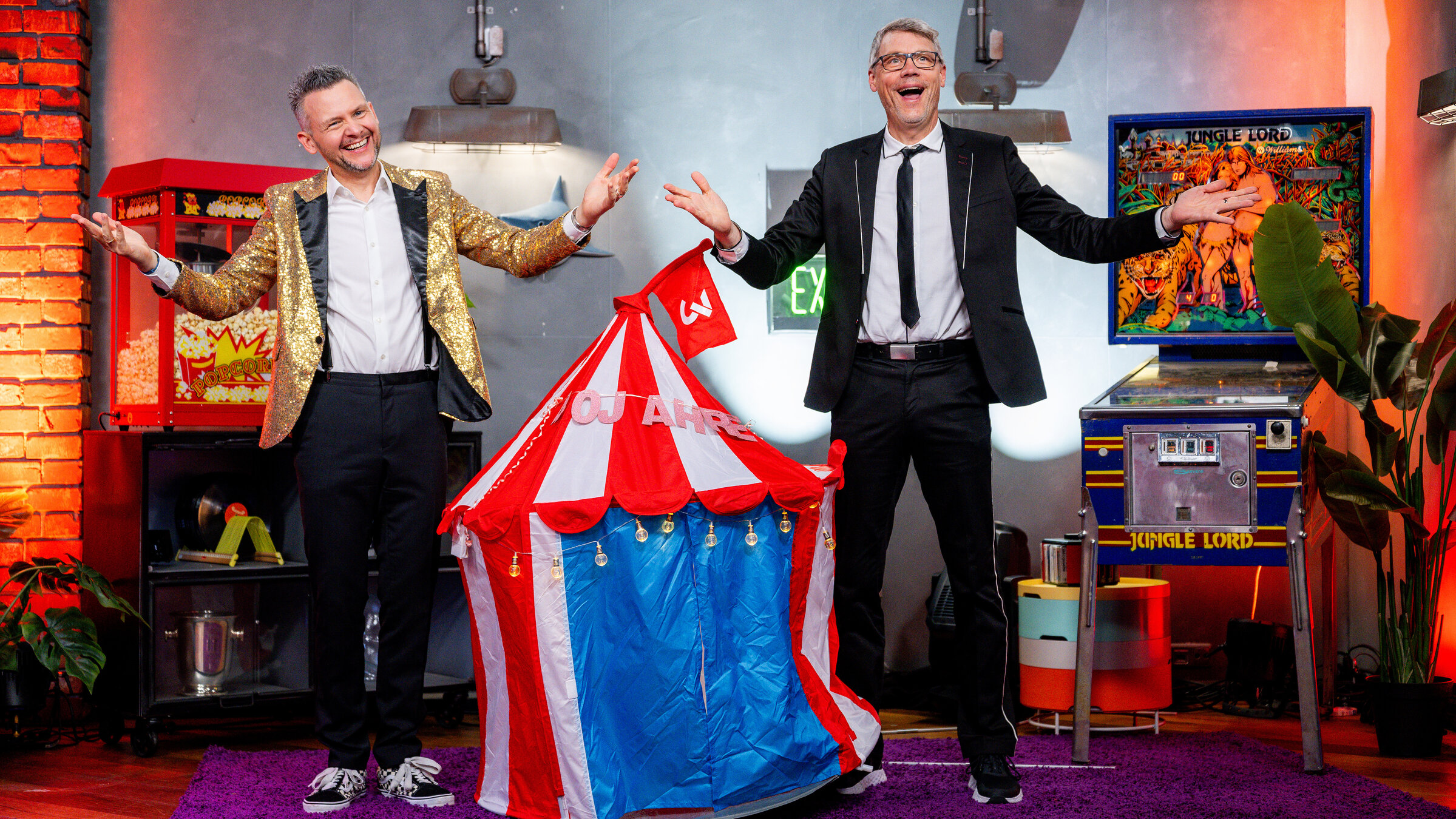 "40 Jahre 3satFestival - Die Jubiläumssendung": Tobias Mann, Christoph Sieber