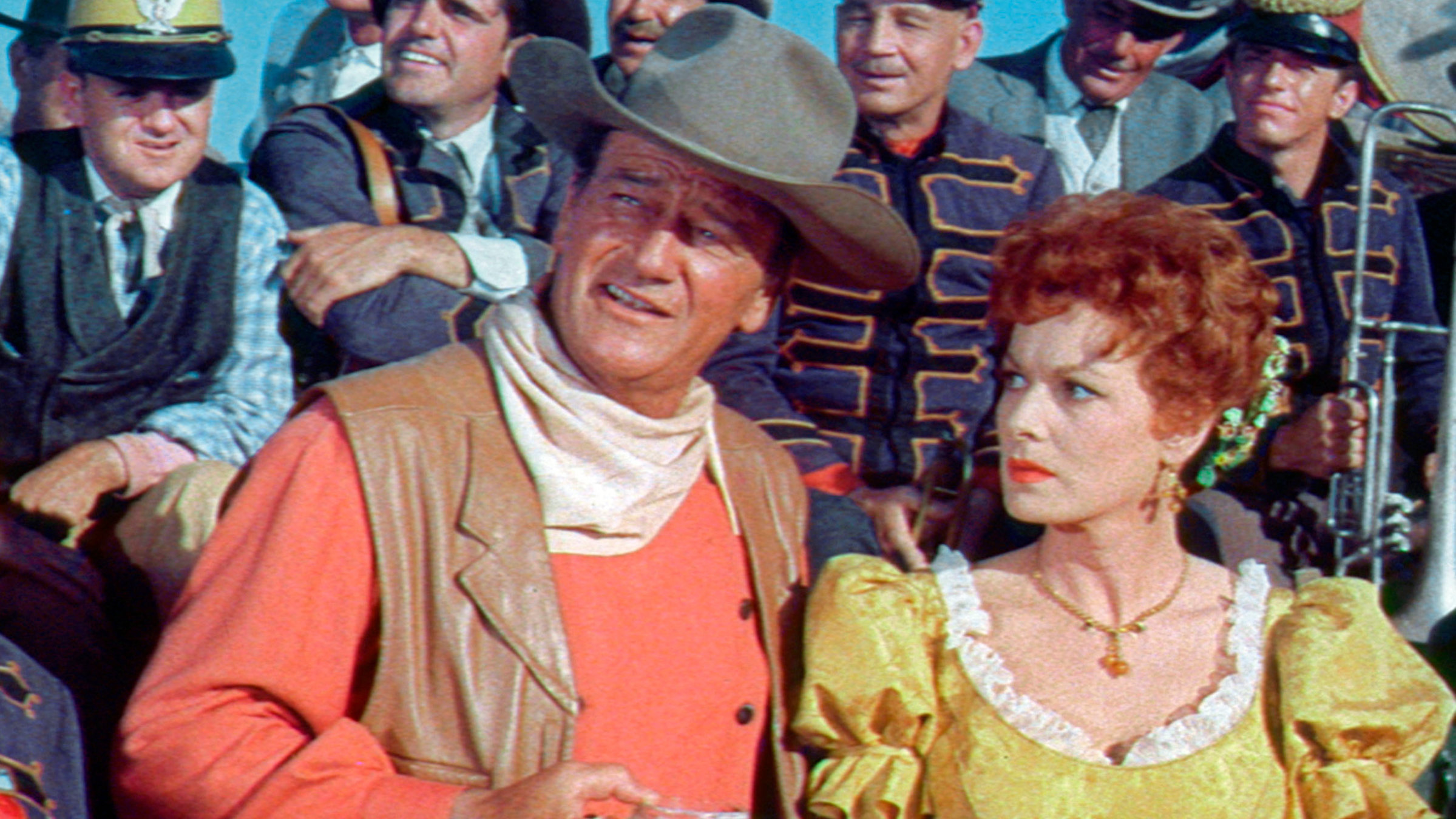 "McLintock - Ein liebenswertes Raubein!": Der Rancher McLintock (John Wayne) versteht es immer wieder, seine von ihm getrennt lebende Frau Katherine (Maureen O'Hara) mit deftigen Sprüchen zu provozieren.