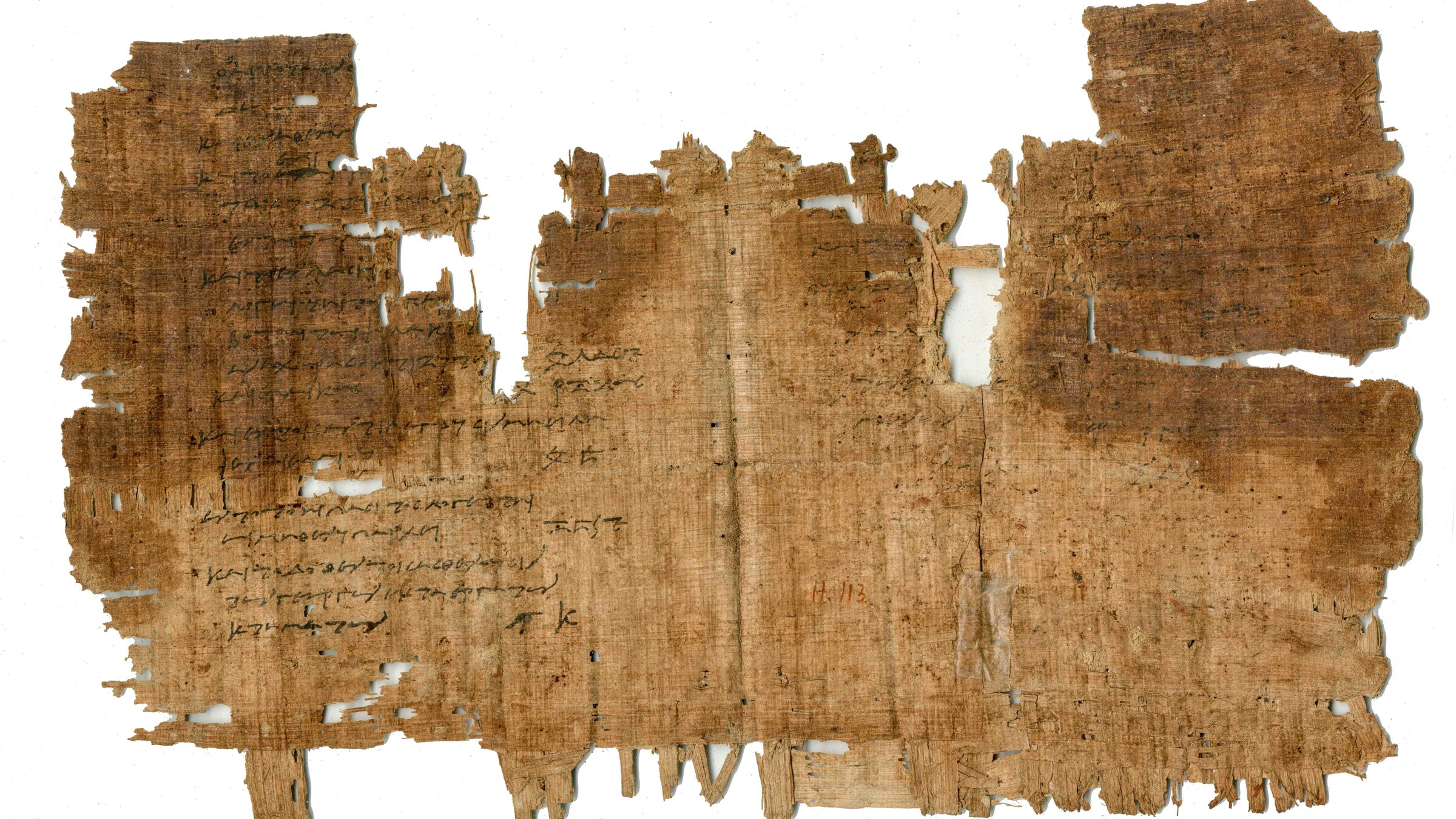 "Das Grazer Mumienbuch": Scan des Mumienbuchs: An der Bibliothek der Universität Graz stieß man durch Zufall auf eine wissenschaftliche Sensation: Ein ägyptischer Papyrus aus dem 3. Jahrhundert vor Christus gilt derzeit als das älteste handgeschriebene Dokument in Buchform. Da es einst Teil der dekorativen Umhüllung einer Mumie war, bekam es den Namen „Mumienbuch“.