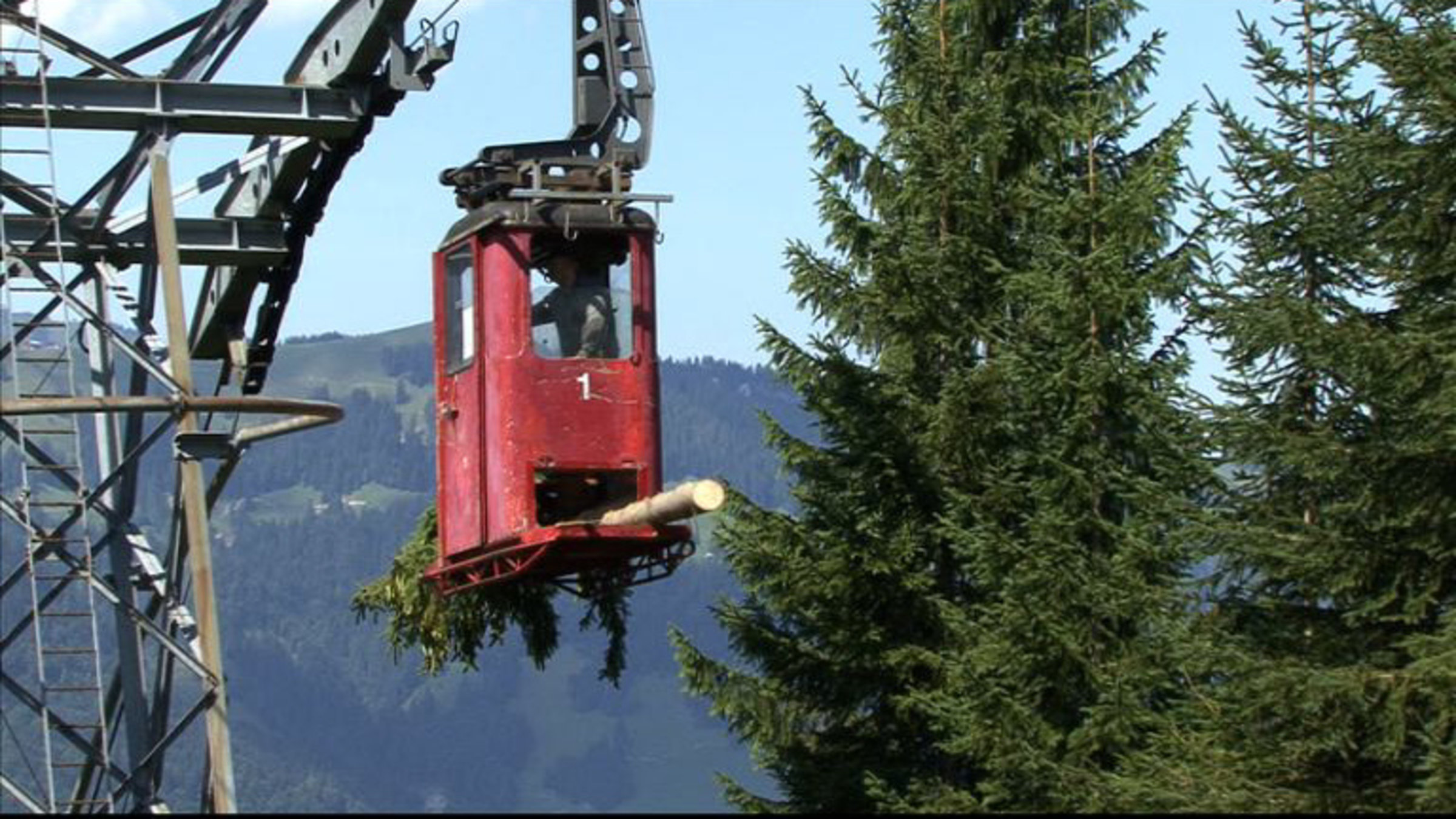 "Historische Seilbahnen der Schweizer Alpen" - Bruniswald, lange Passagiere