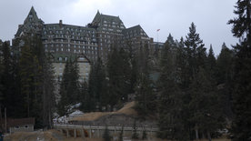 Ein Schloss in den Rocky Mountains