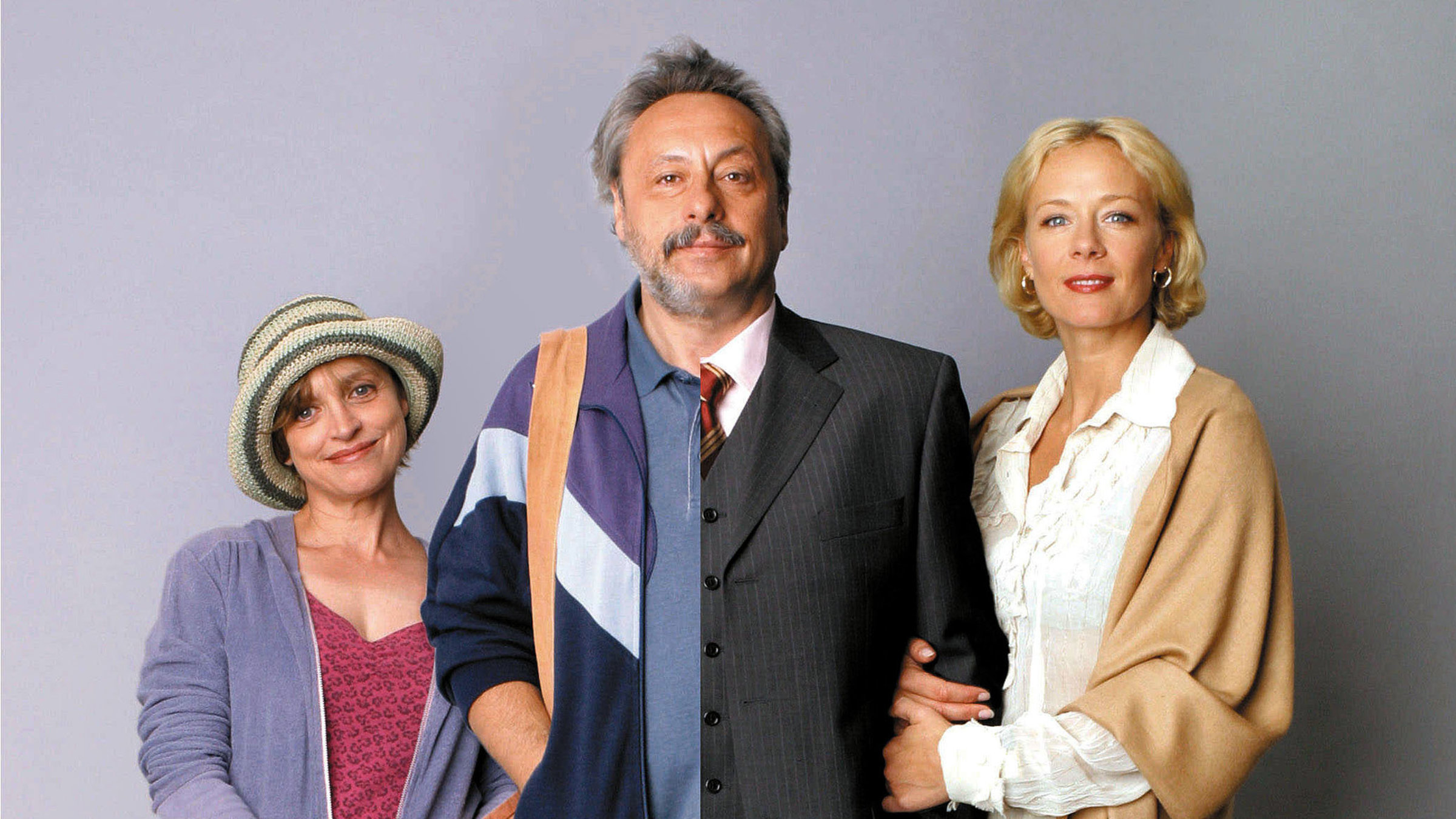 "Wieder im Amt - Der Job seines Lebens 2": Erika Strunz (Katharina Thalbach, li.), Erwin Strunz, li./Uwe Achimsen, re. (Wolfgang Stumph) und Heide Achimsen (Katja Riemann).