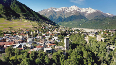 Im Flug über Georgien