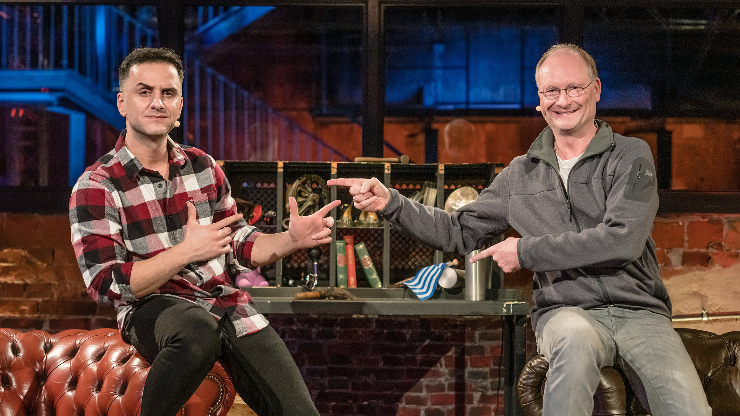 "Die Cosar Show - Türkischer Impfstoff und Wettervorhersage extrem": Sven Plöger (re.) ist zu Gast bei bei Özcan Cosar.