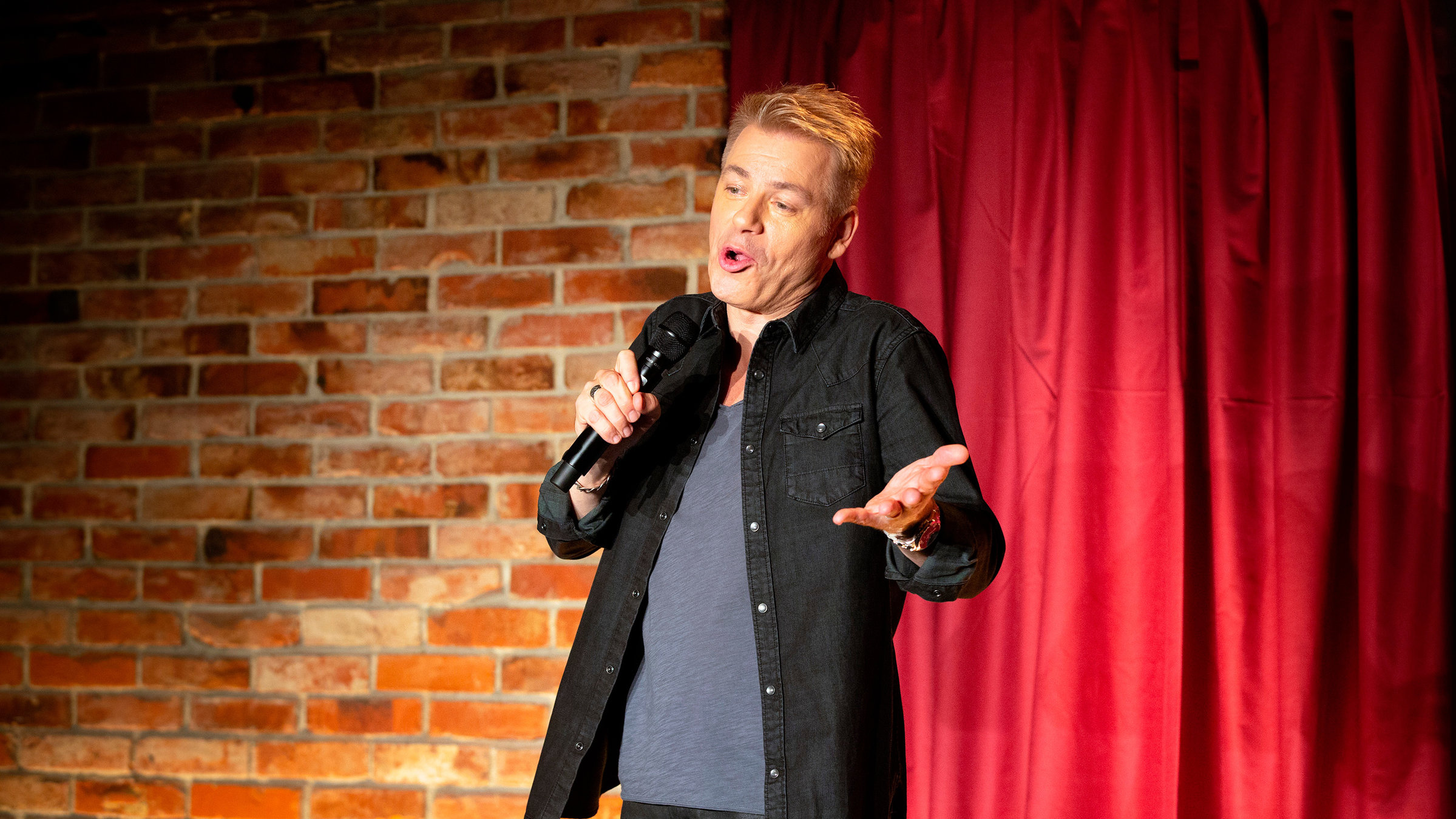 "Michael Mittermeier live - Clubspecial": Komiker Michael Mittermeier bei seinem Auftritt im Night Club des Hotels Bayerischer Hof in München.