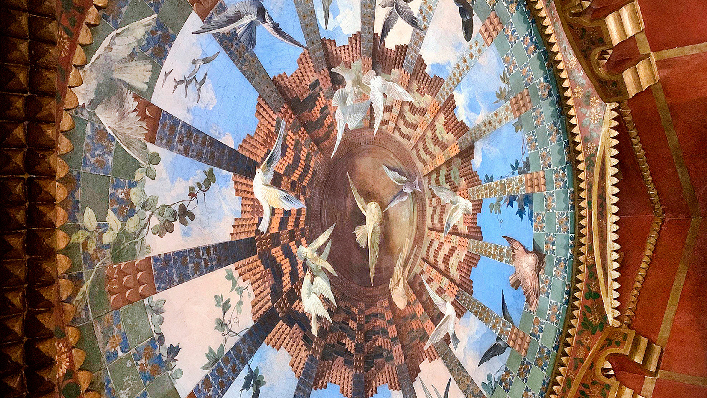 "Barcelona, da will ich hin!": Deckenmalerei in Gaudis erstem Haus, der Casa Vicens.